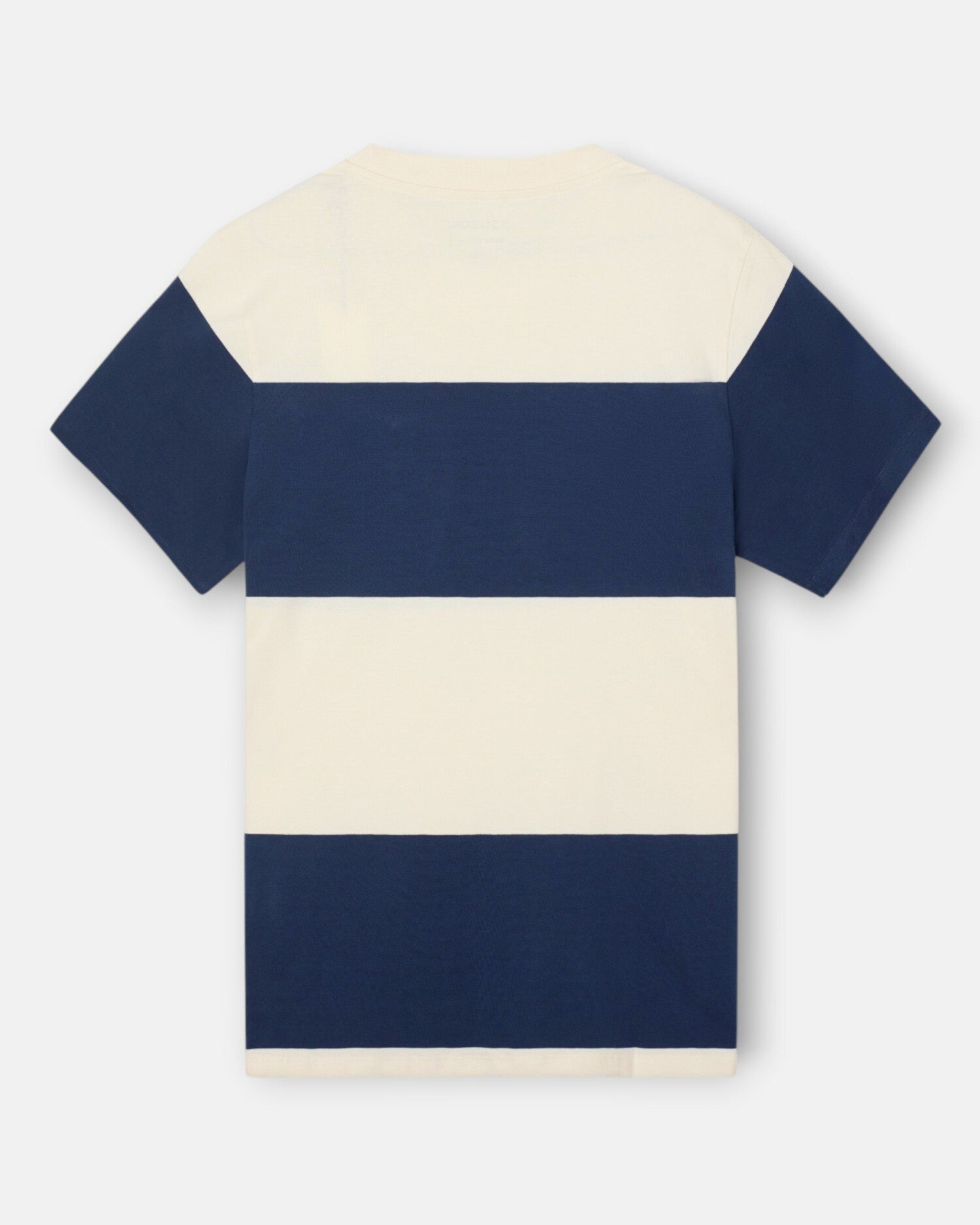 T-shirt Às Riscas Largas Azul-marinho-5