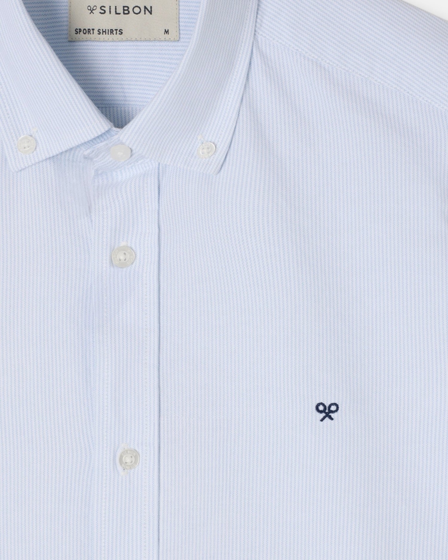 Camisa Sport Oxford Mil Riscas Azul-celeste-2