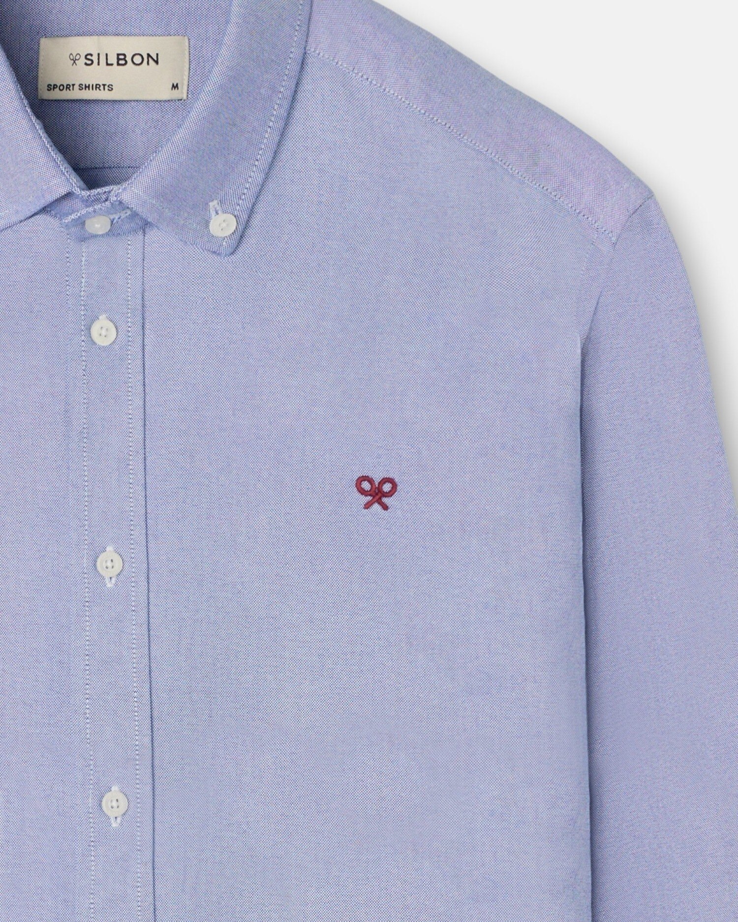 Camisa Oxford com Gola Buttondown Azul-marinho-2