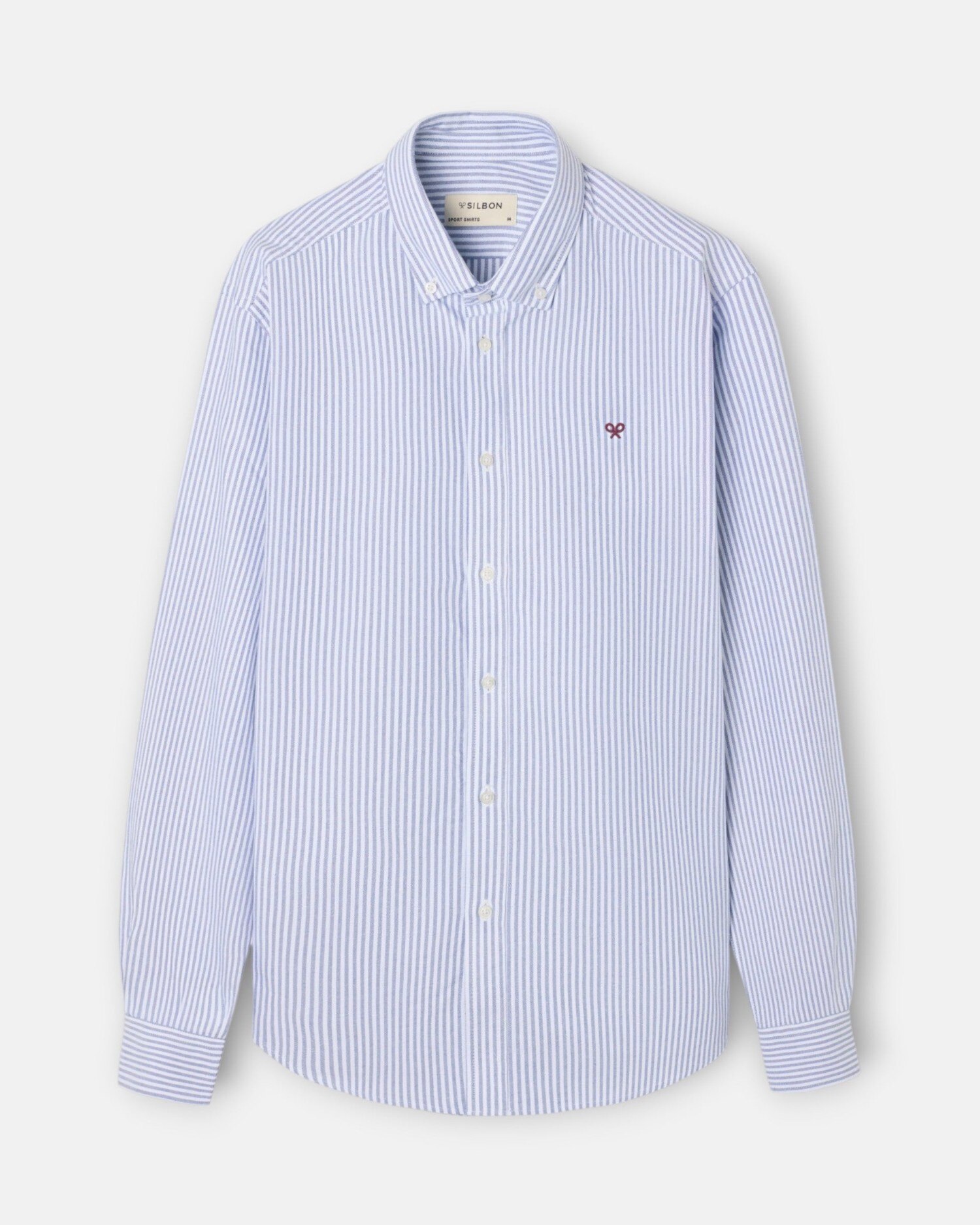 Camisa Oxford Às Riscas Médias Azul-marinho-4