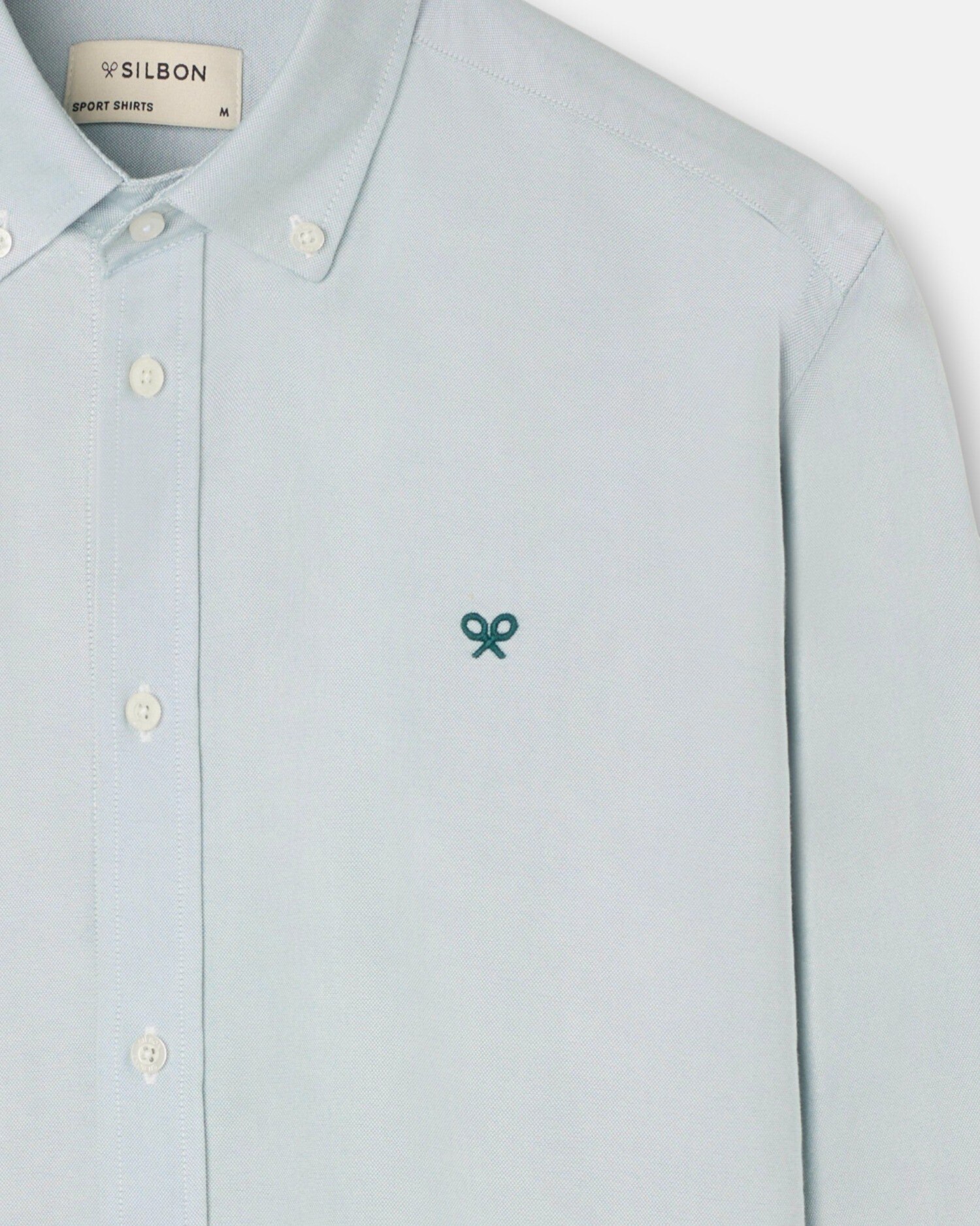 Camisa Oxford com Gola Buttondown Verde-2