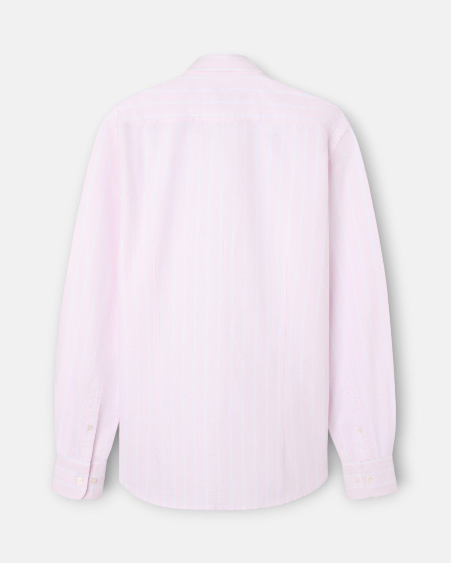Camisa Oxford Às Riscas Largas Rosa-2