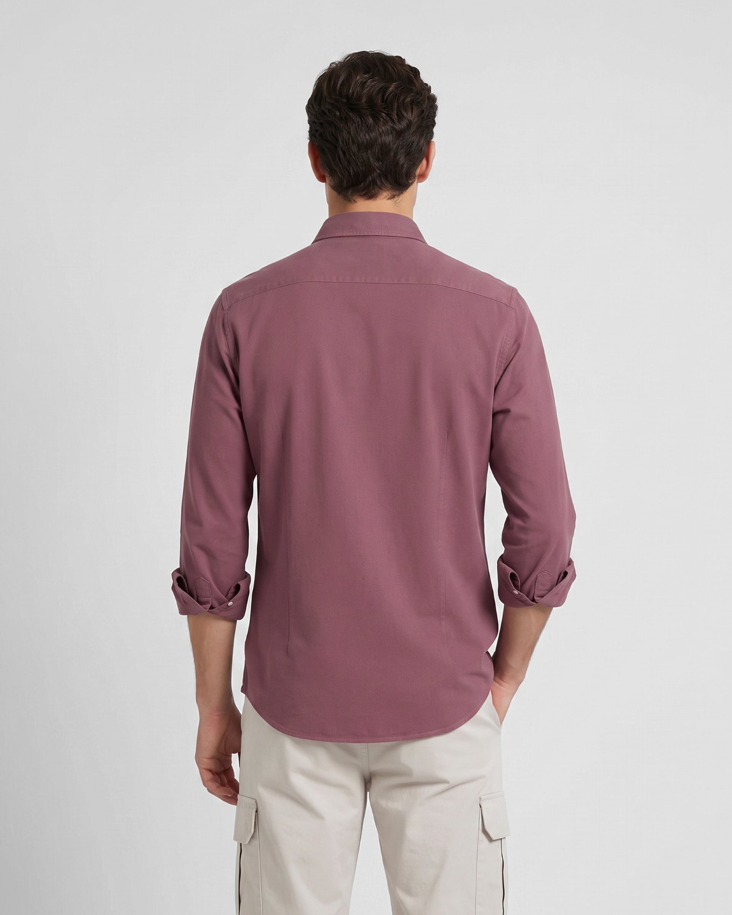 Camisa Sport de Estrutura Slim Bordeaux-2