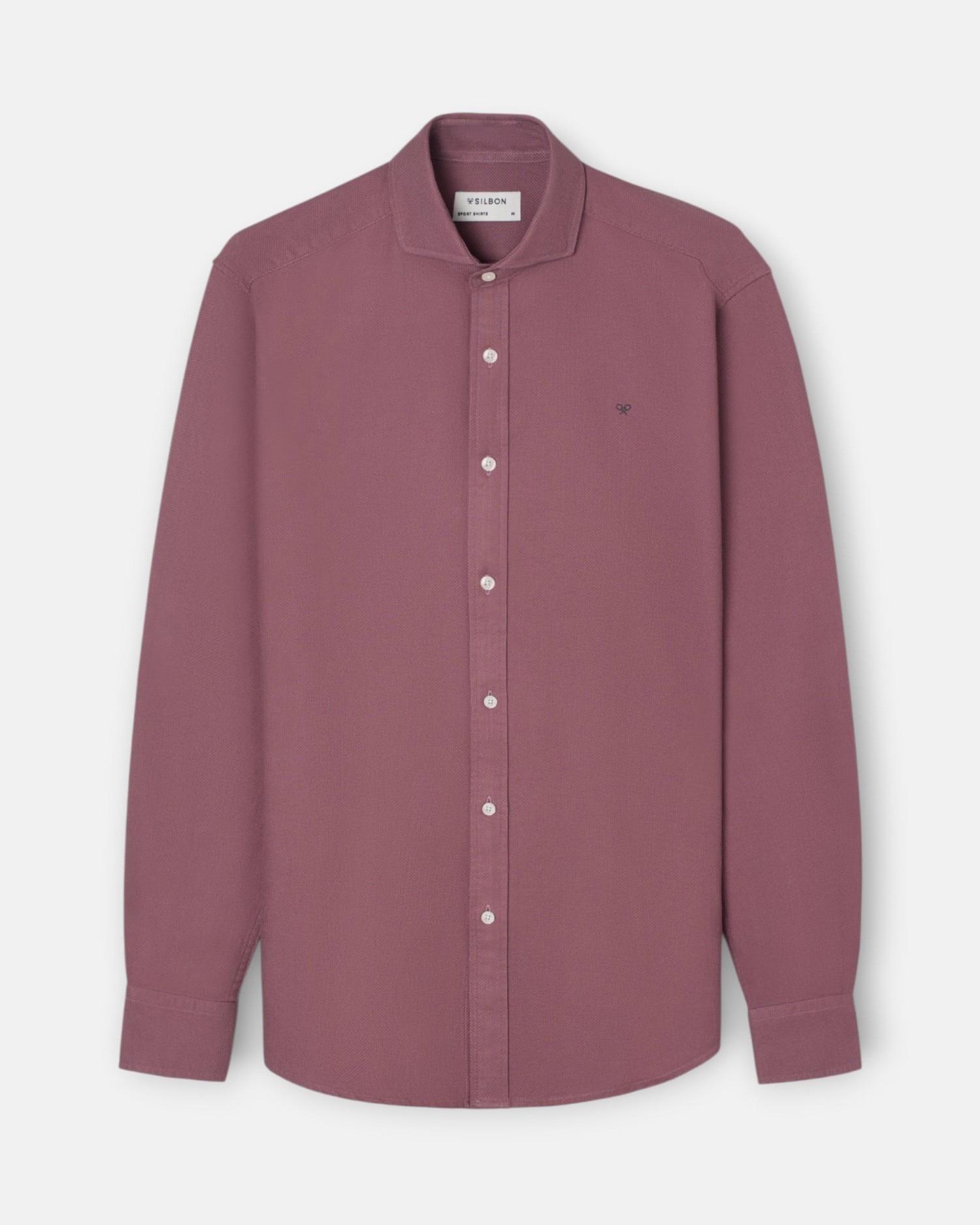 Camisa Sport de Estrutura Slim Bordeaux-4