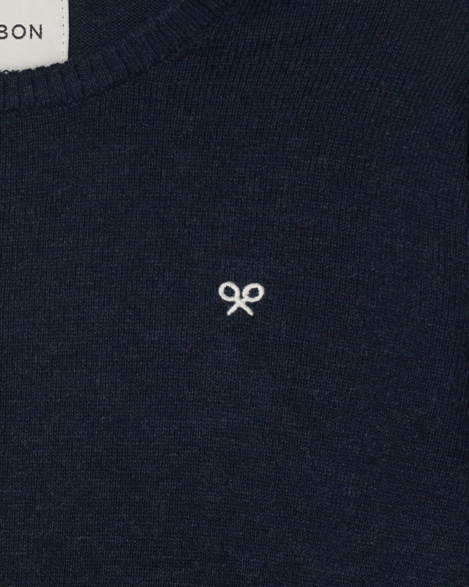 Camisola Infantil de Malha com Logo Bordado Azul-marinho-2