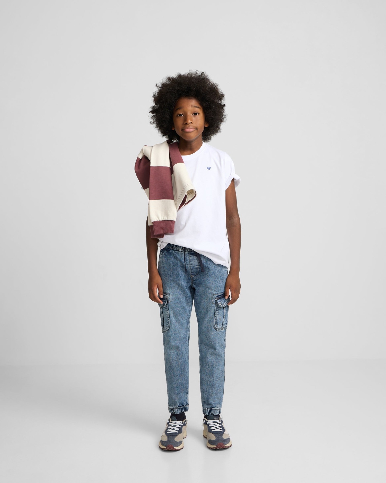 Calças Sport Infantil Jogger Denim Azul denim-1