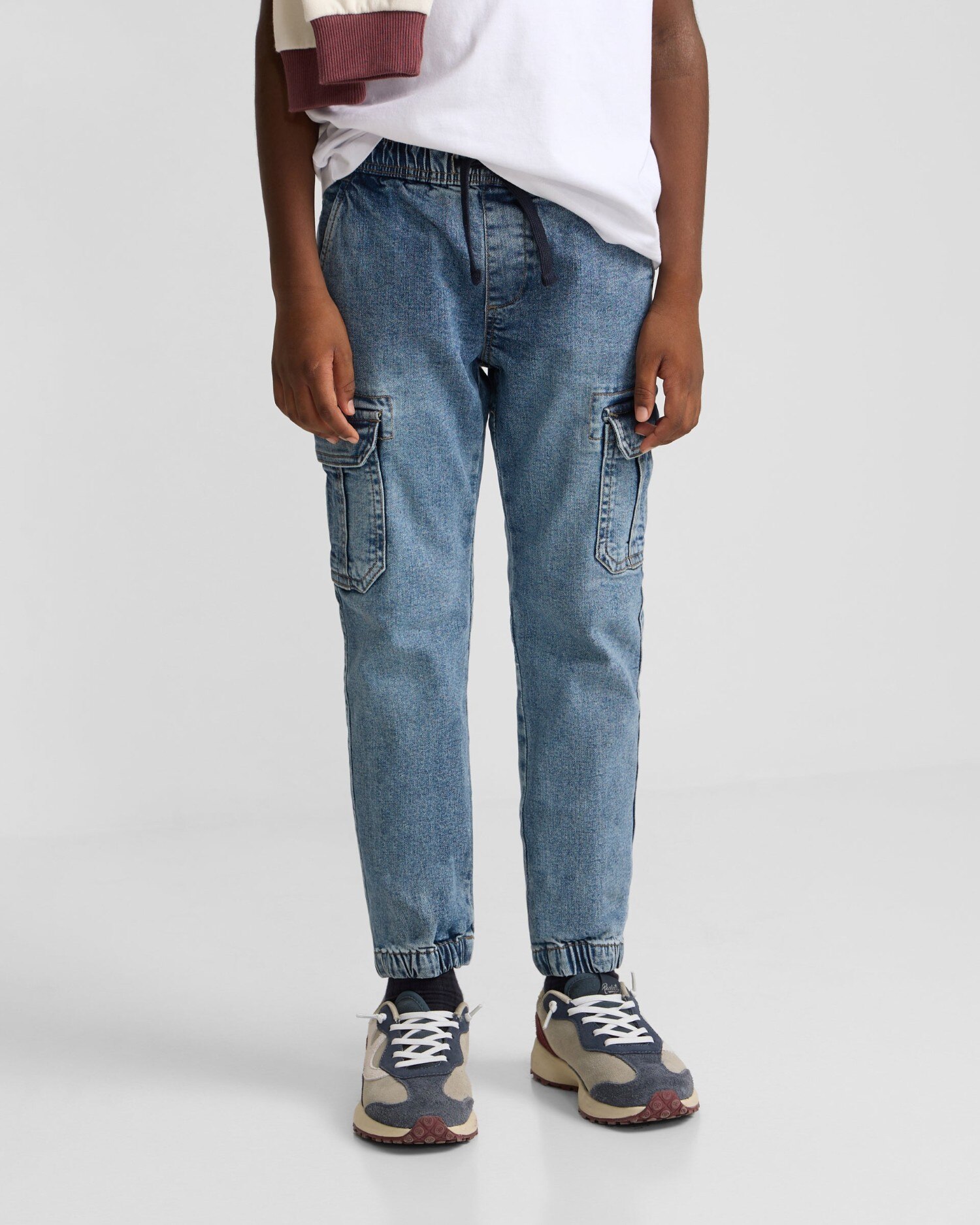 Calças Sport Infantil Jogger Denim Azul denim-3