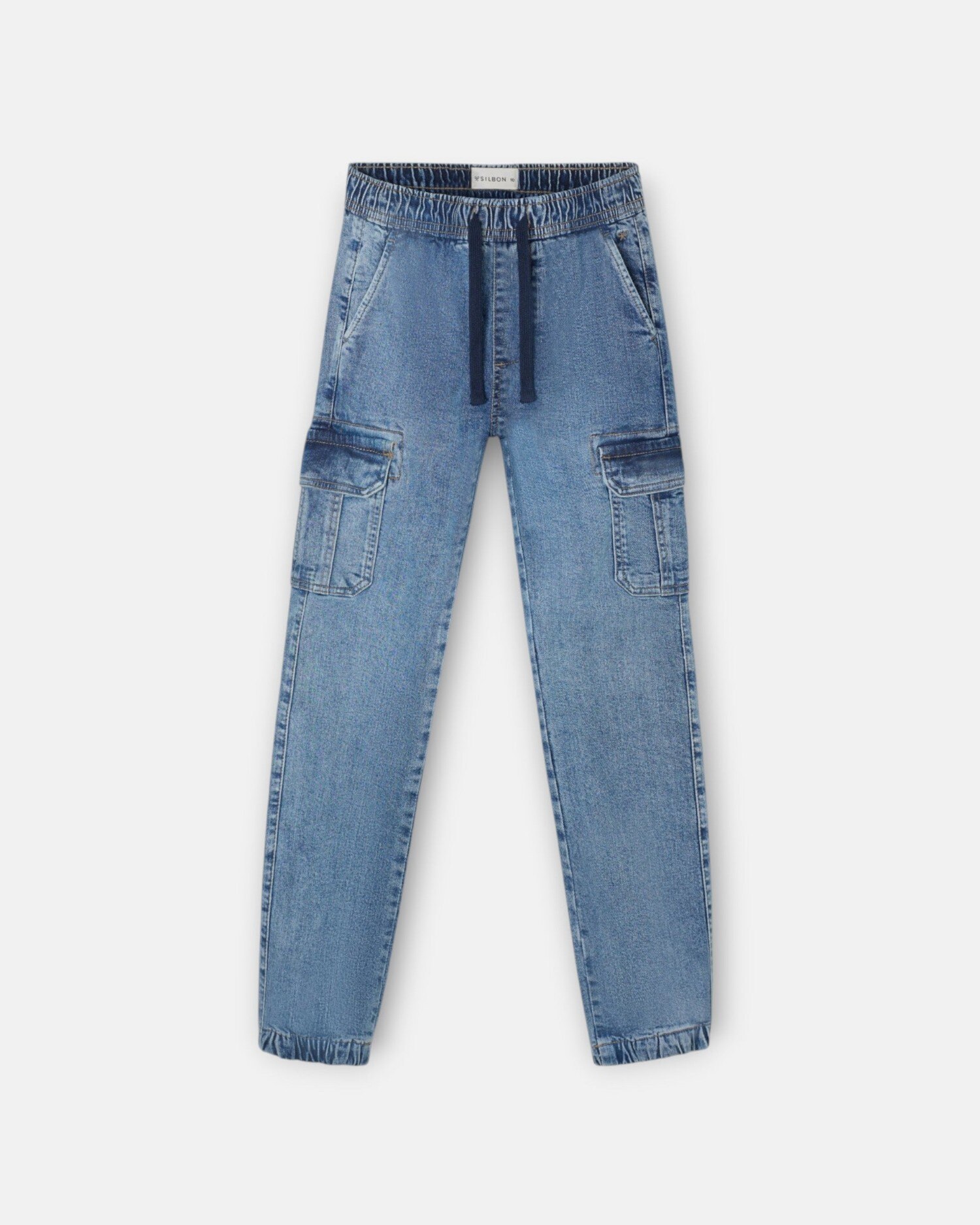 Calças Sport Infantil Jogger Denim Azul denim-4