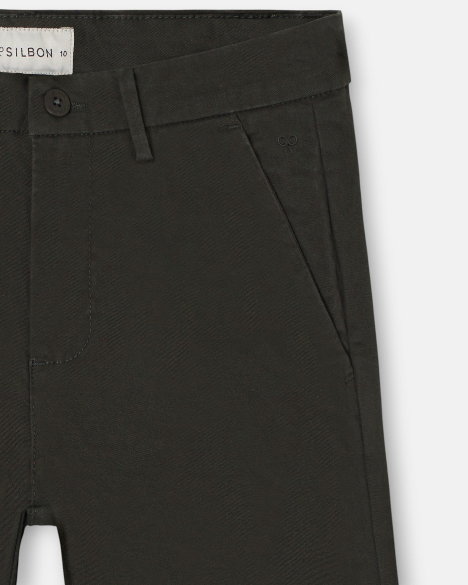 Calças Chino Infantil Estilo Sport Verde-2