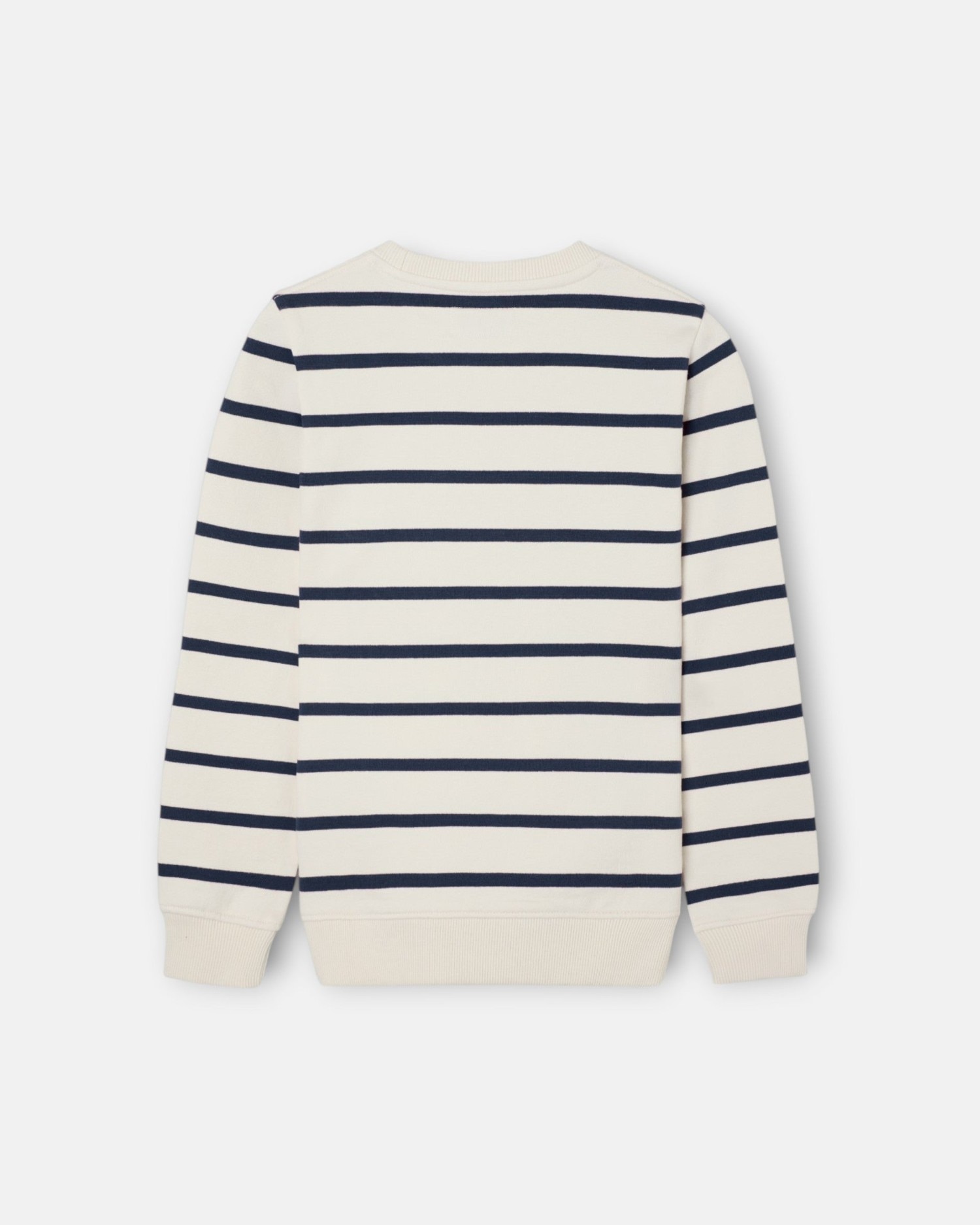 Sweatshirt Infantil Às Riscas Finas Azul-marinho-4