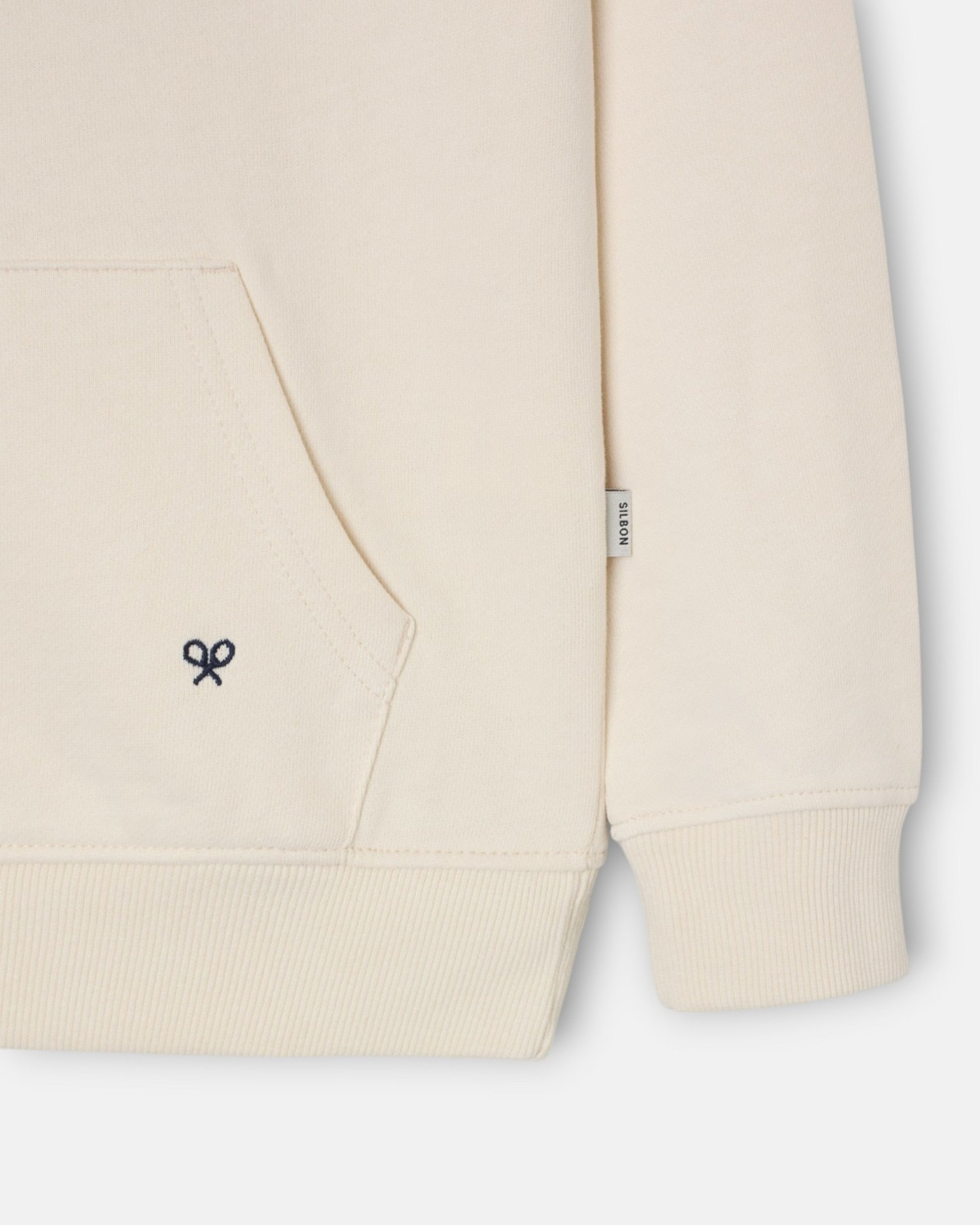 Sweatshirt Infantil com Capuz e Patch em Contraste Creme-2
