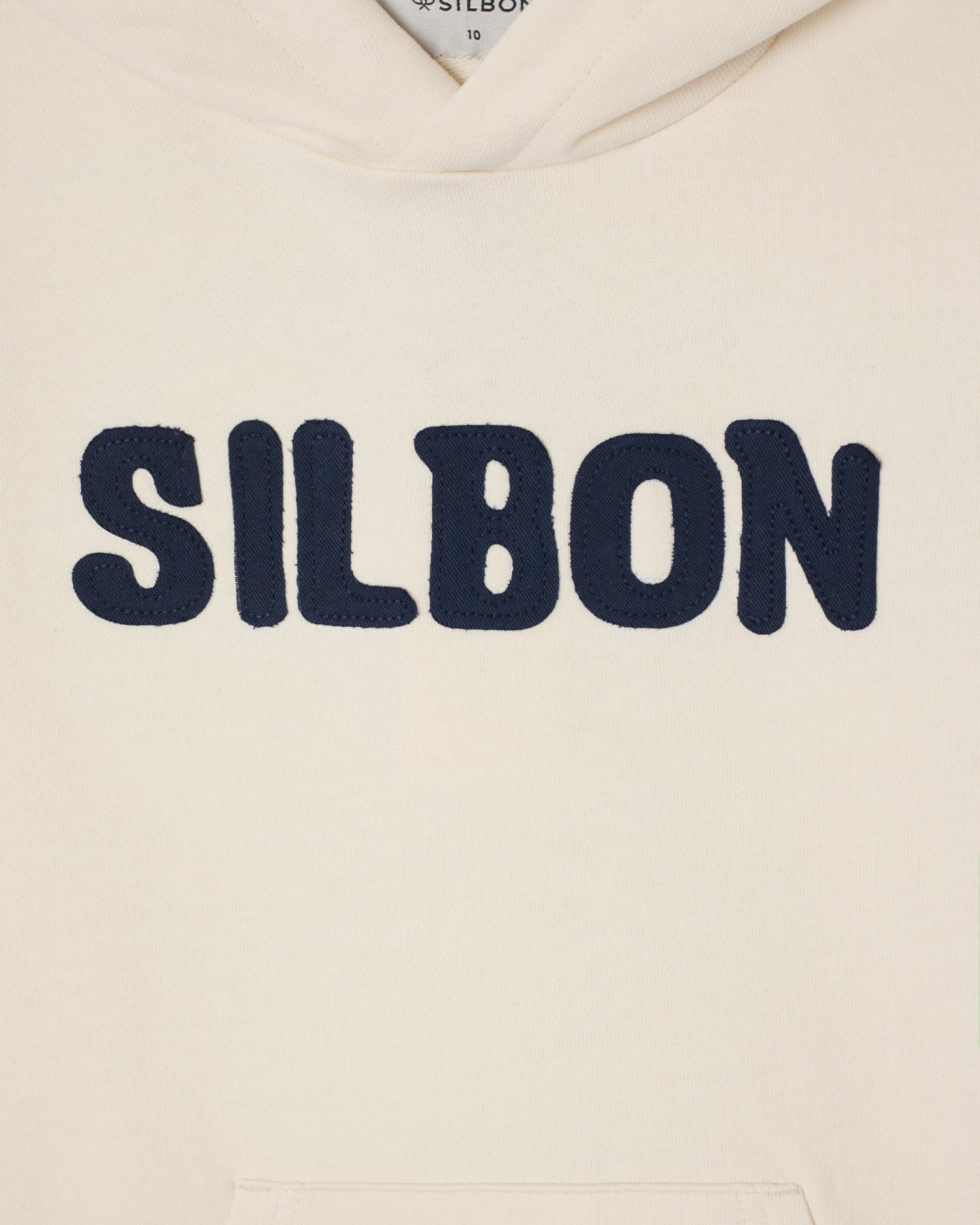 Sweatshirt Infantil com Capuz e Patch em Contraste Creme-3