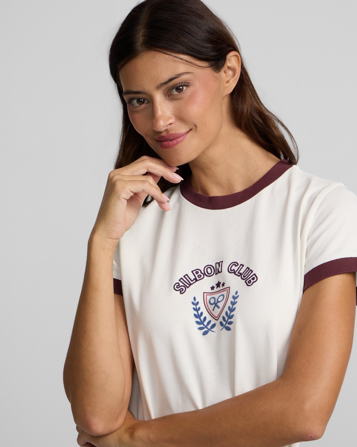 T-shirt Silbon Club Cru Bege-3