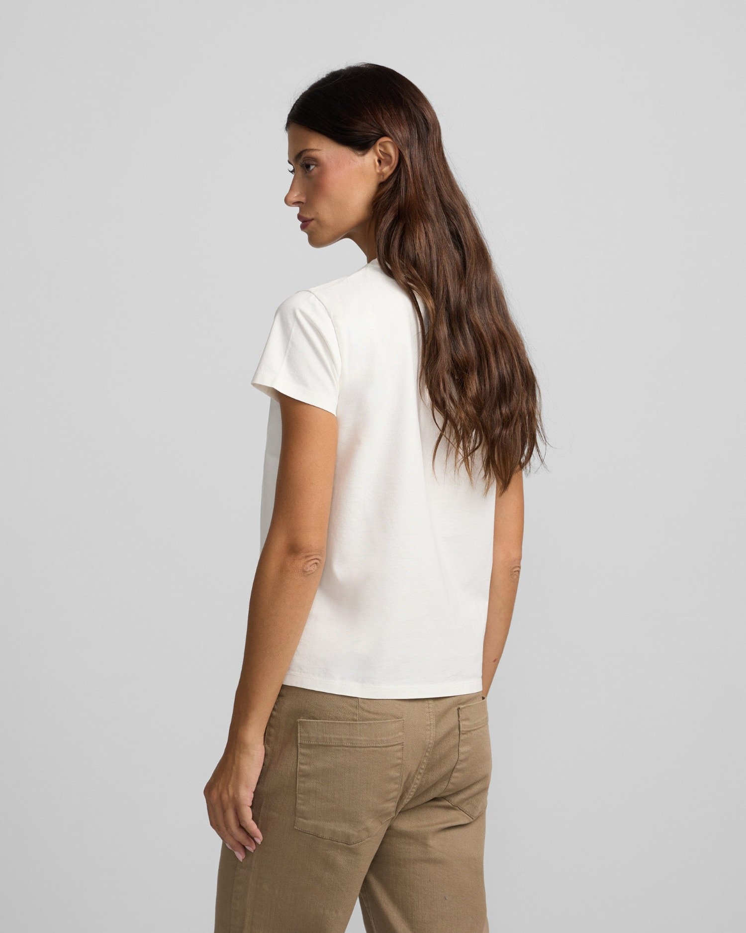 T-shirt com Bordado Étnico em Cru Bege-2