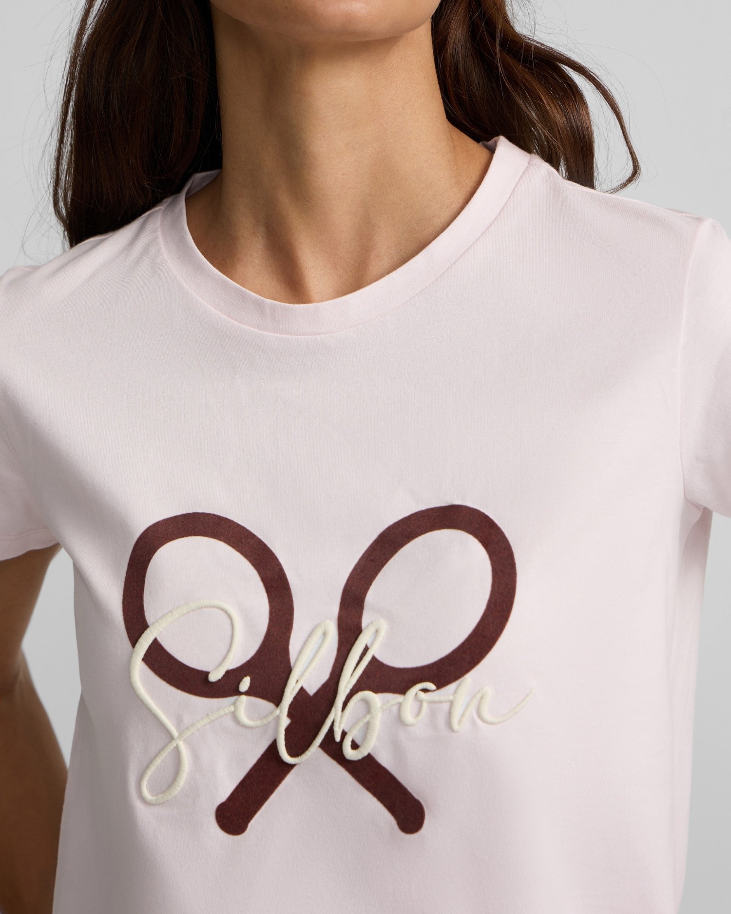 T-shirt Raquete Silbon Rosa Rosa-3