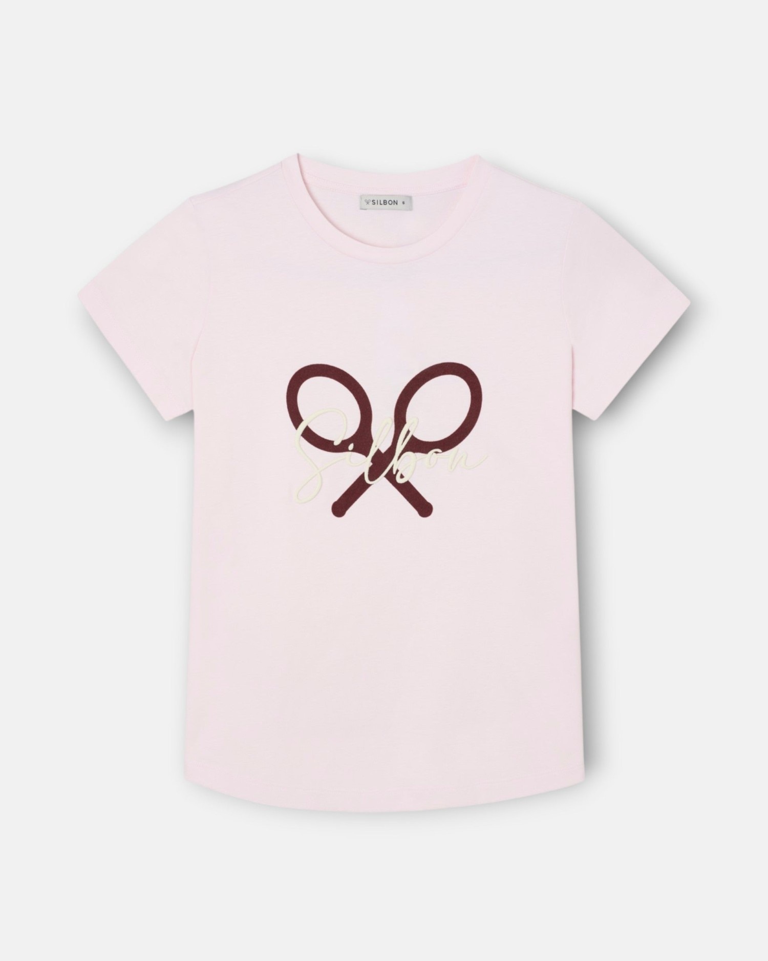 T-shirt Raquete Silbon Rosa Rosa-4