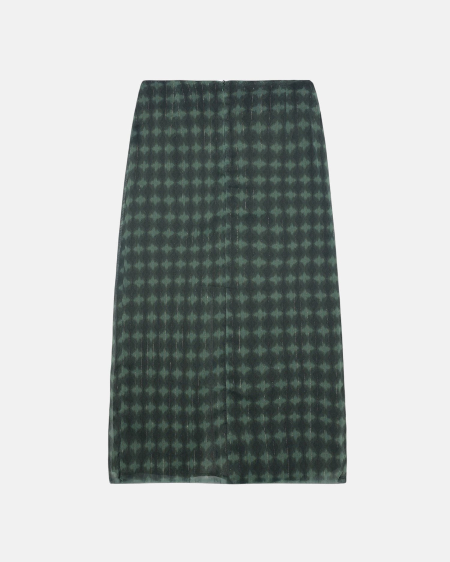 Imagem 0 de Saia Midi com Nó Estampado Étnico em Verde