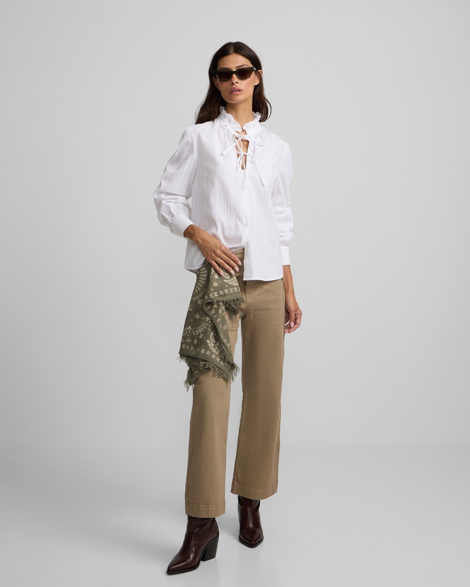 Calças Culotte Marinheiro Denim em Areia Azul denim-1