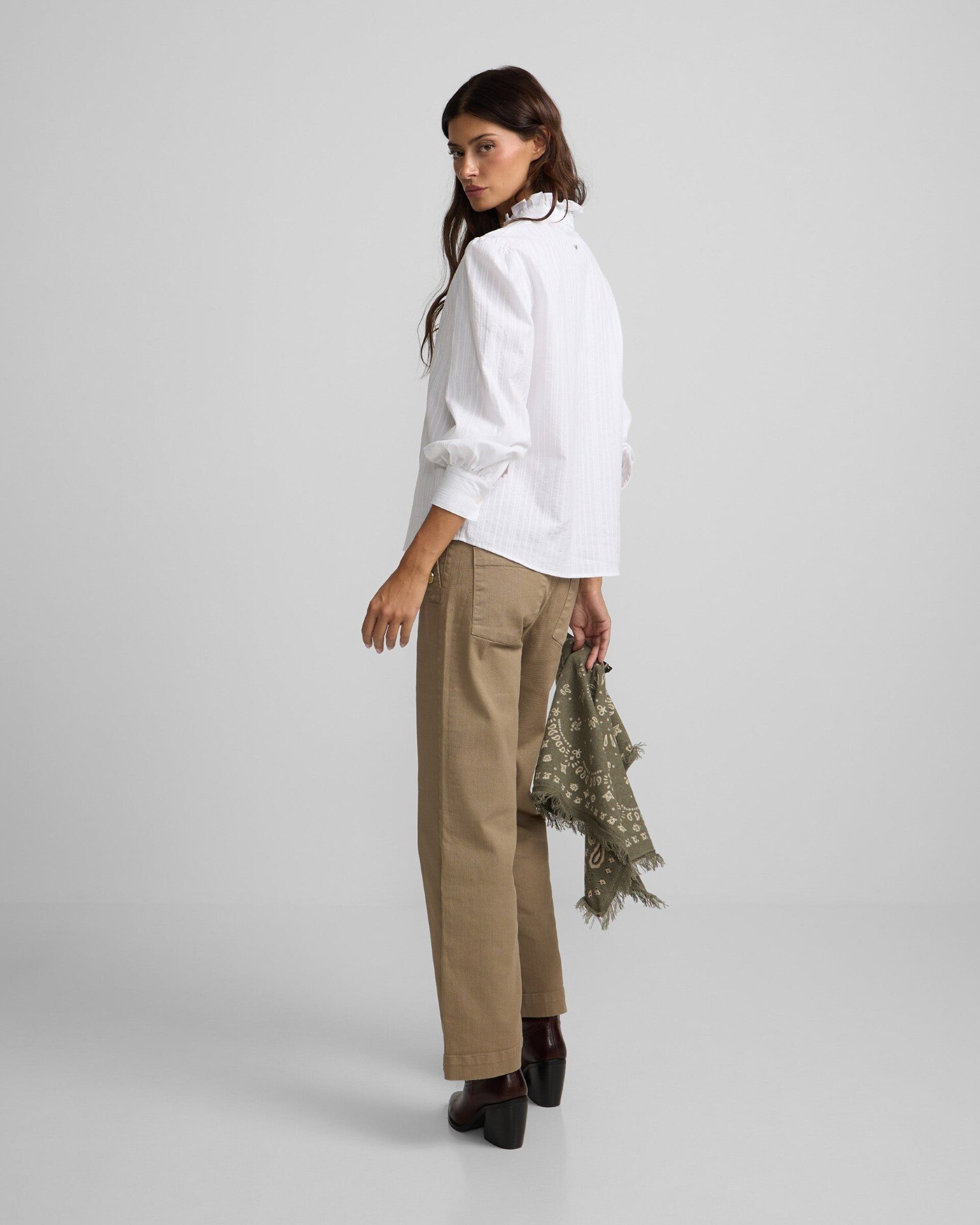 Calças Culotte Marinheiro Denim em Areia Azul denim-2
