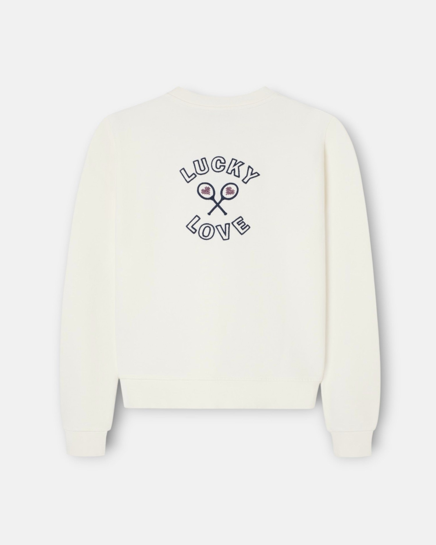 Sweatshirt Woman Lucky Love Cru Bege-3