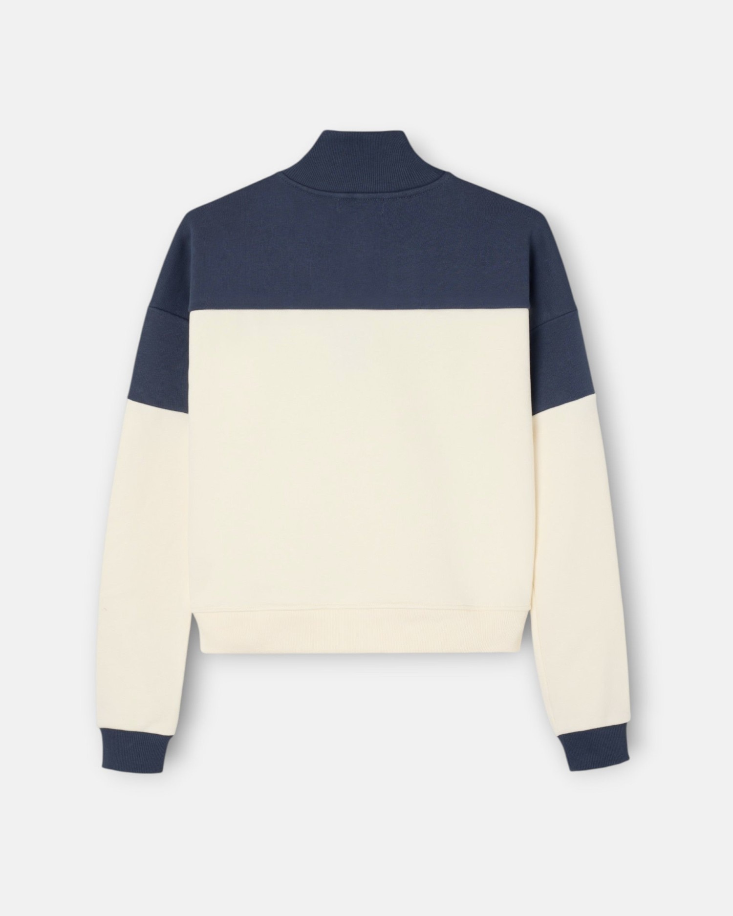 Sweatshirt Tricolor Gola com Botões em Azul-marinho e Cru Azul-marinho-3