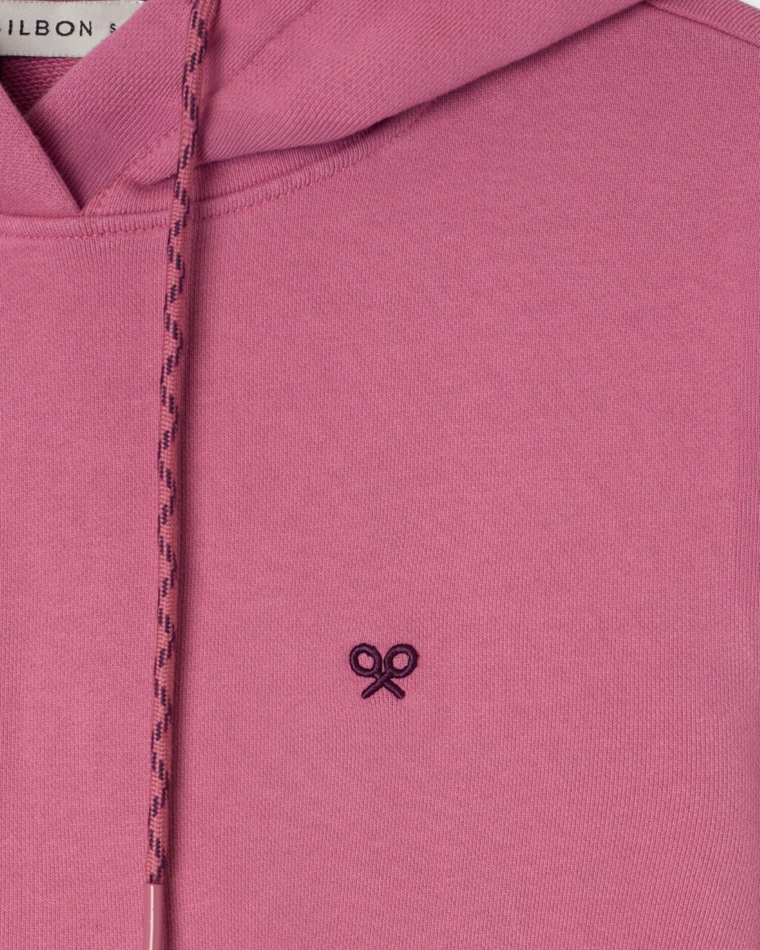 Sweatshirt Capuz Silbon Rebel Rosa-2