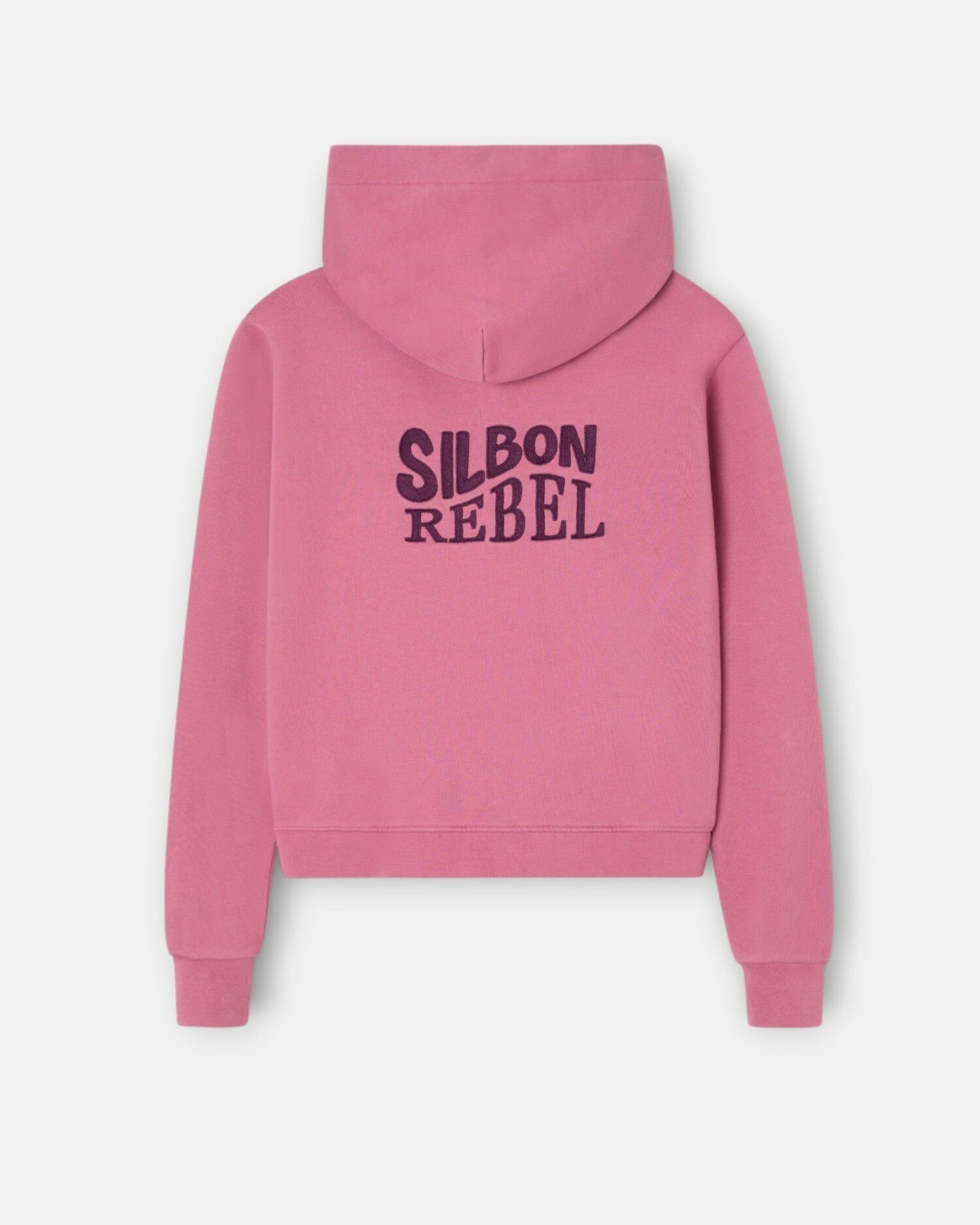 Sweatshirt Capuz Silbon Rebel Rosa-3
