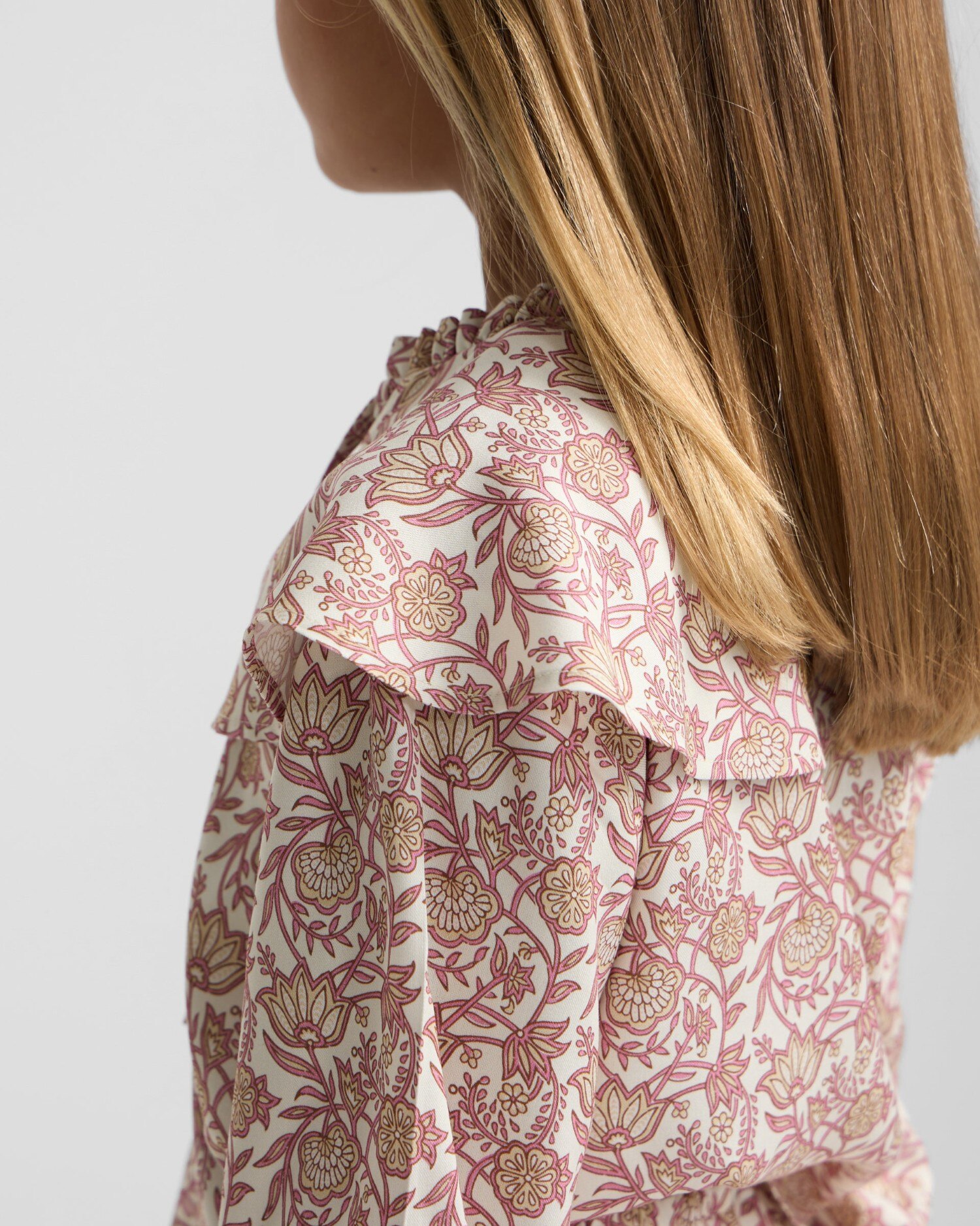 Blusa Infantil com Estampado Floral Silbon Branco / Rosa-3