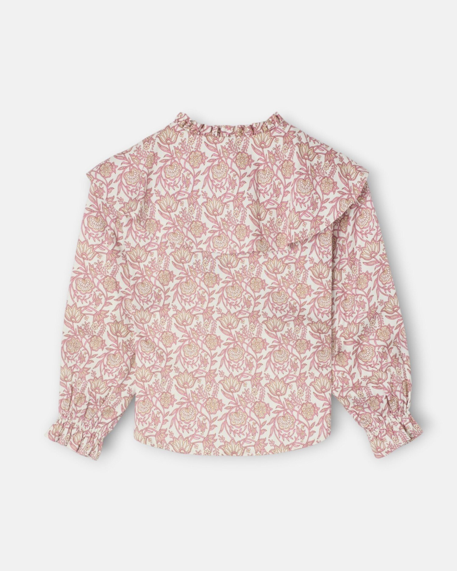 Blusa Infantil com Estampado Floral Silbon Branco / Rosa-5