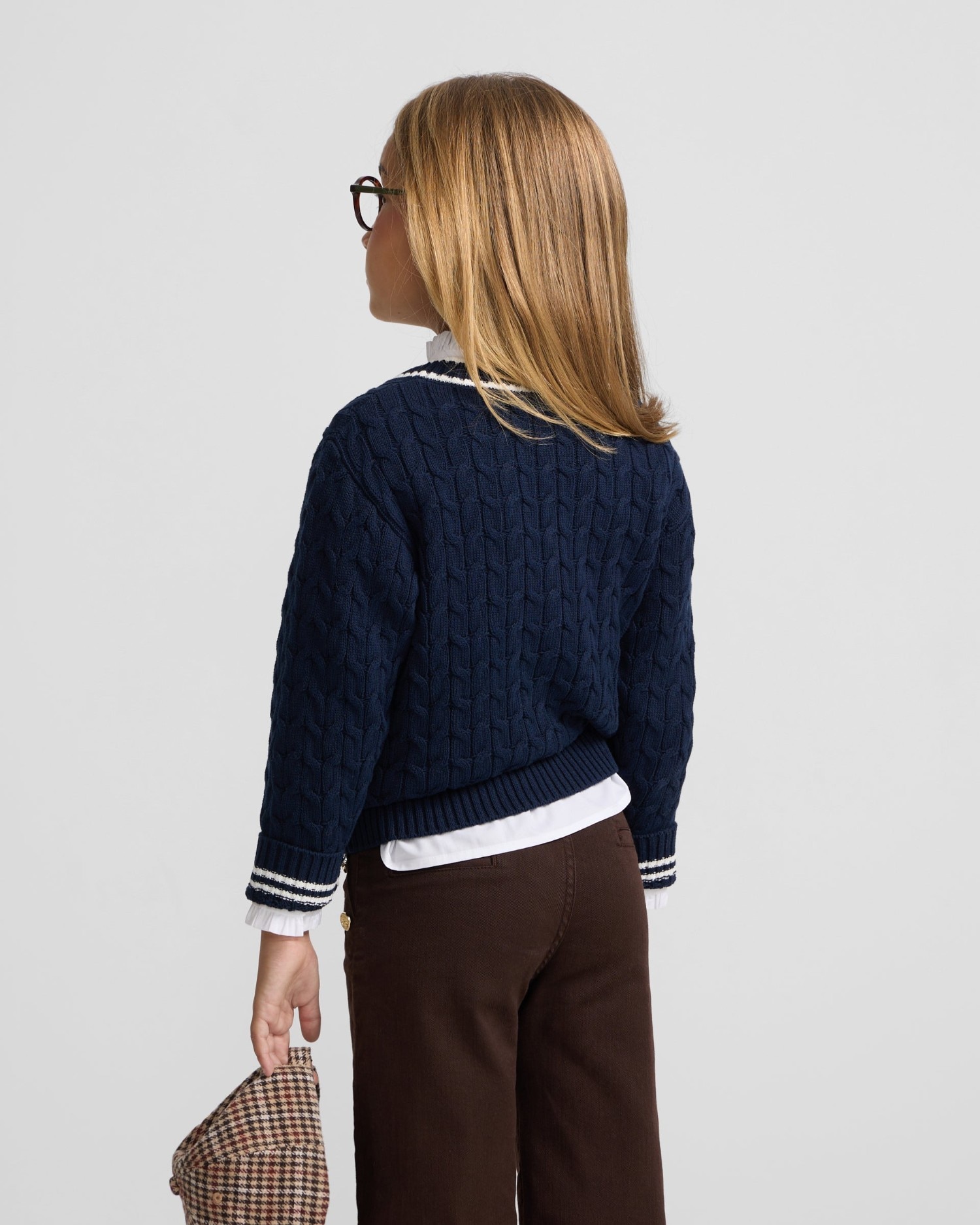 Cardigan College com Escudo Azul-marinho-2