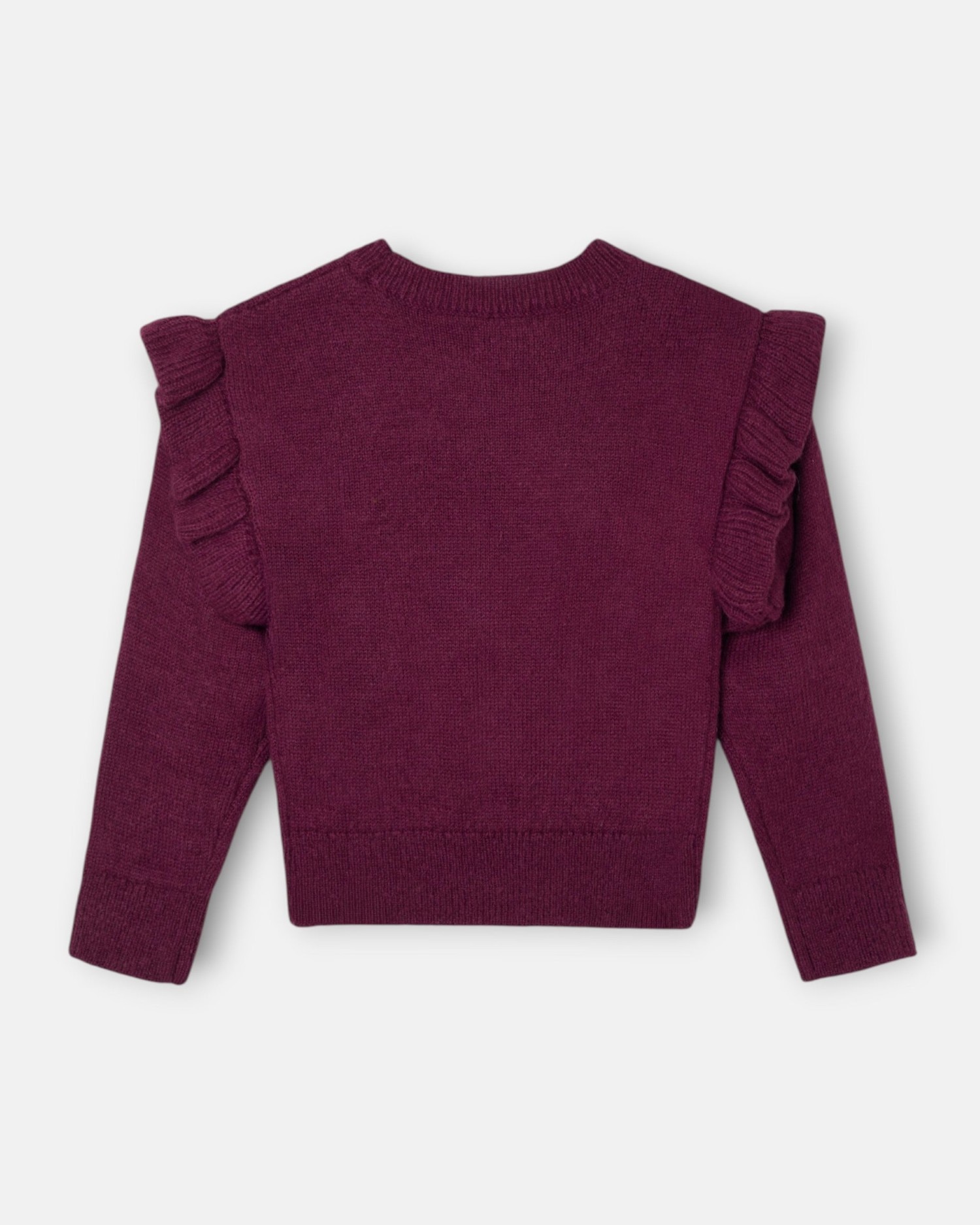 Camisola Infantil com Folhos e Bordado Roxo-4