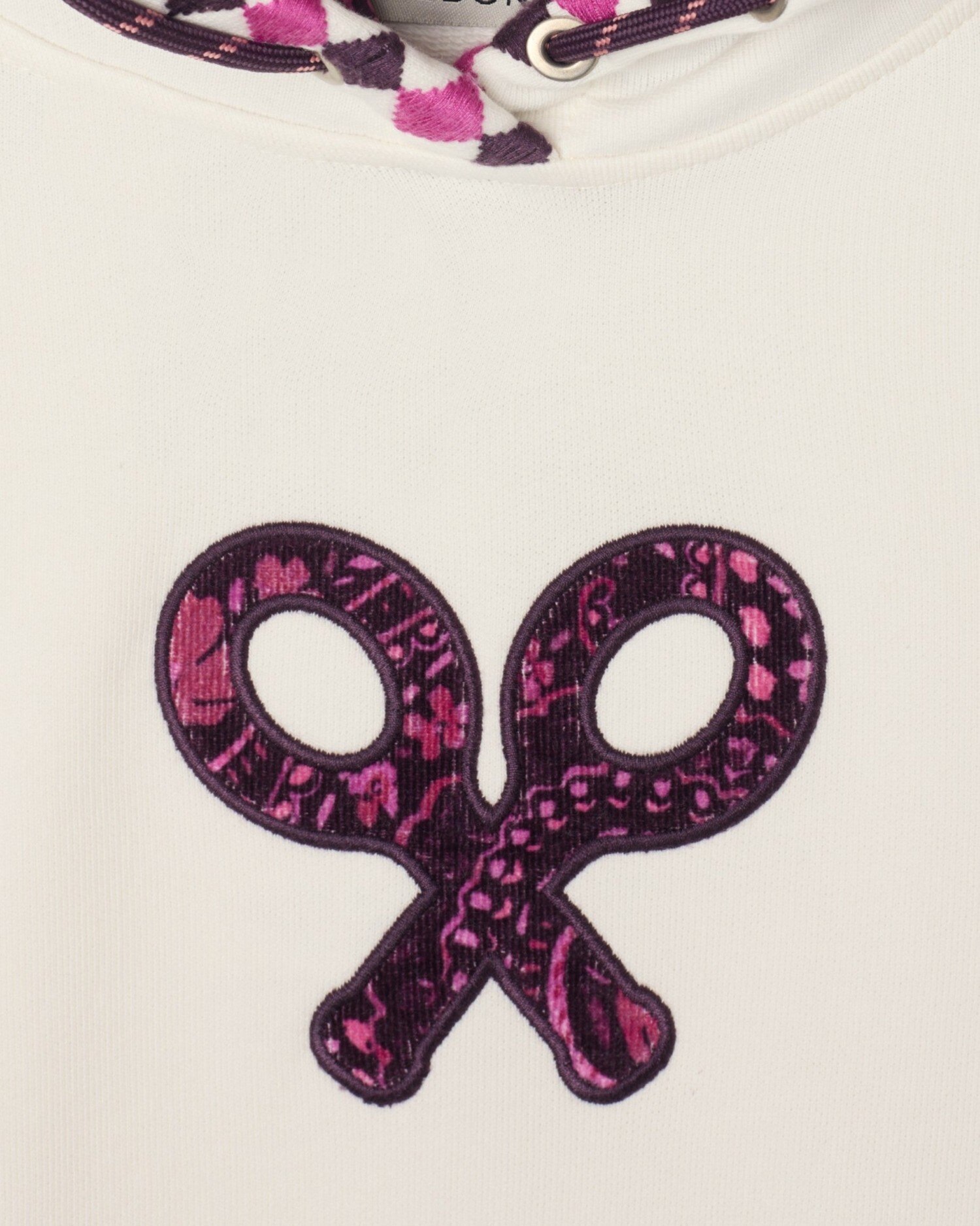 Sweatshirt Infantil com Capuz e Raquetes Estampadas Cru-2