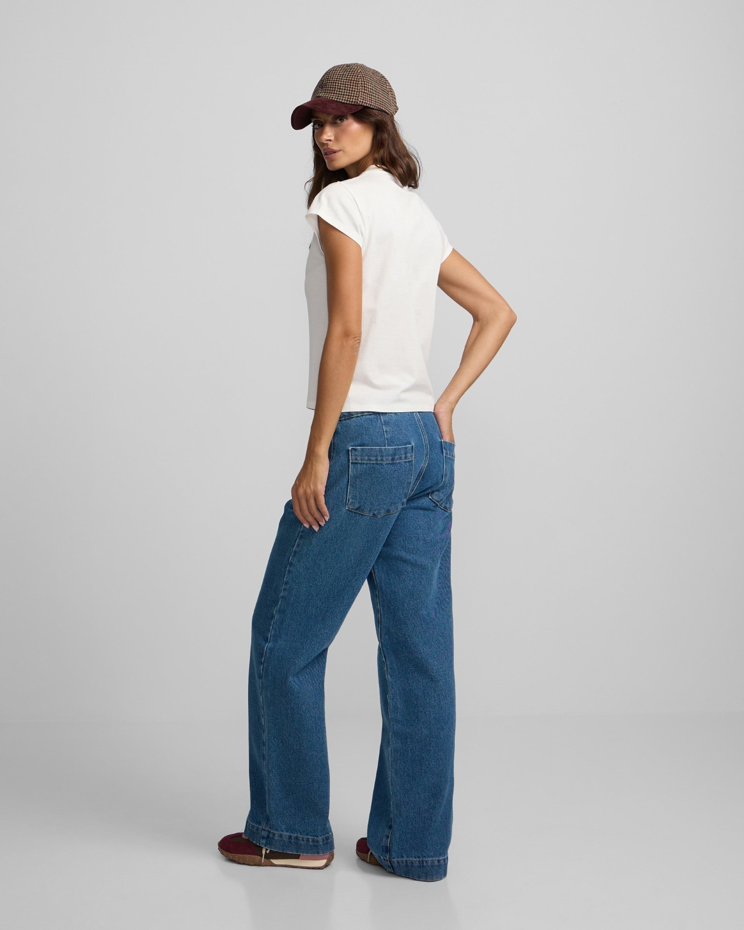 Calças Culotte Marinheiro Denim Azul Azul-2