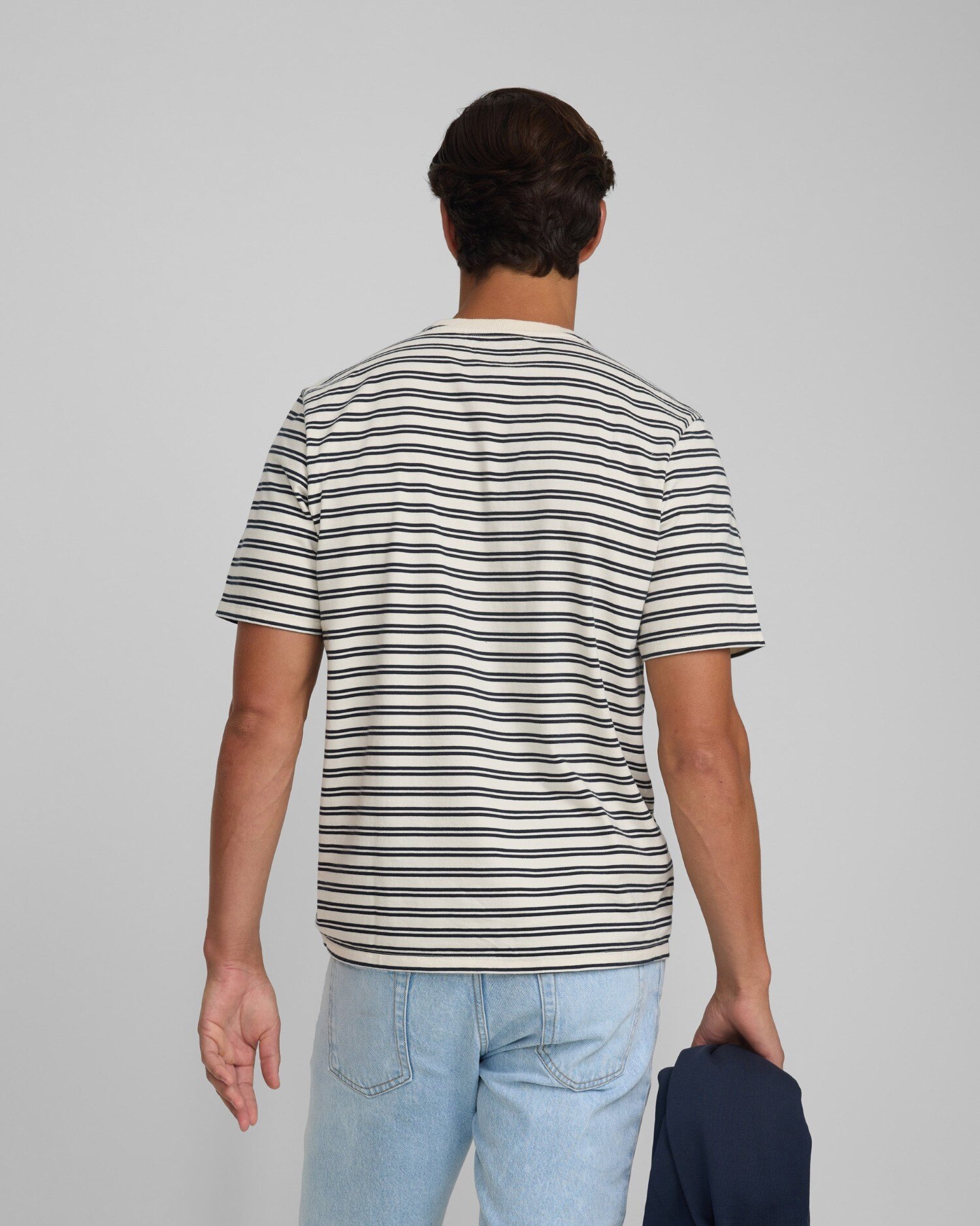 T-shirt Cruise Às Riscas Finas Azul / Branco-2