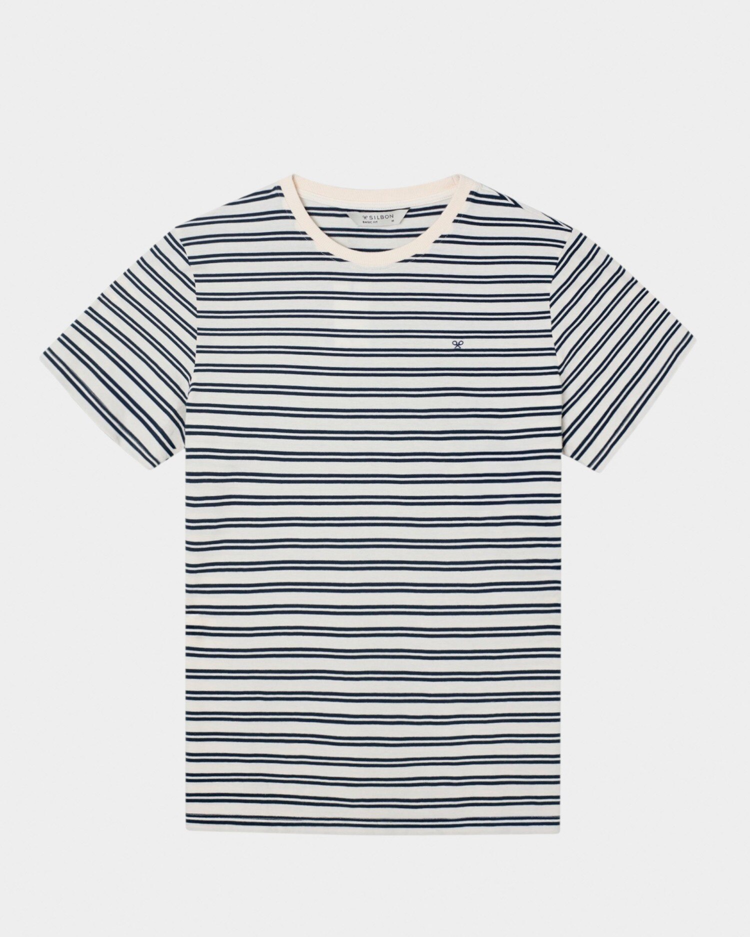 T-shirt Cruise Às Riscas Finas Azul / Branco-4