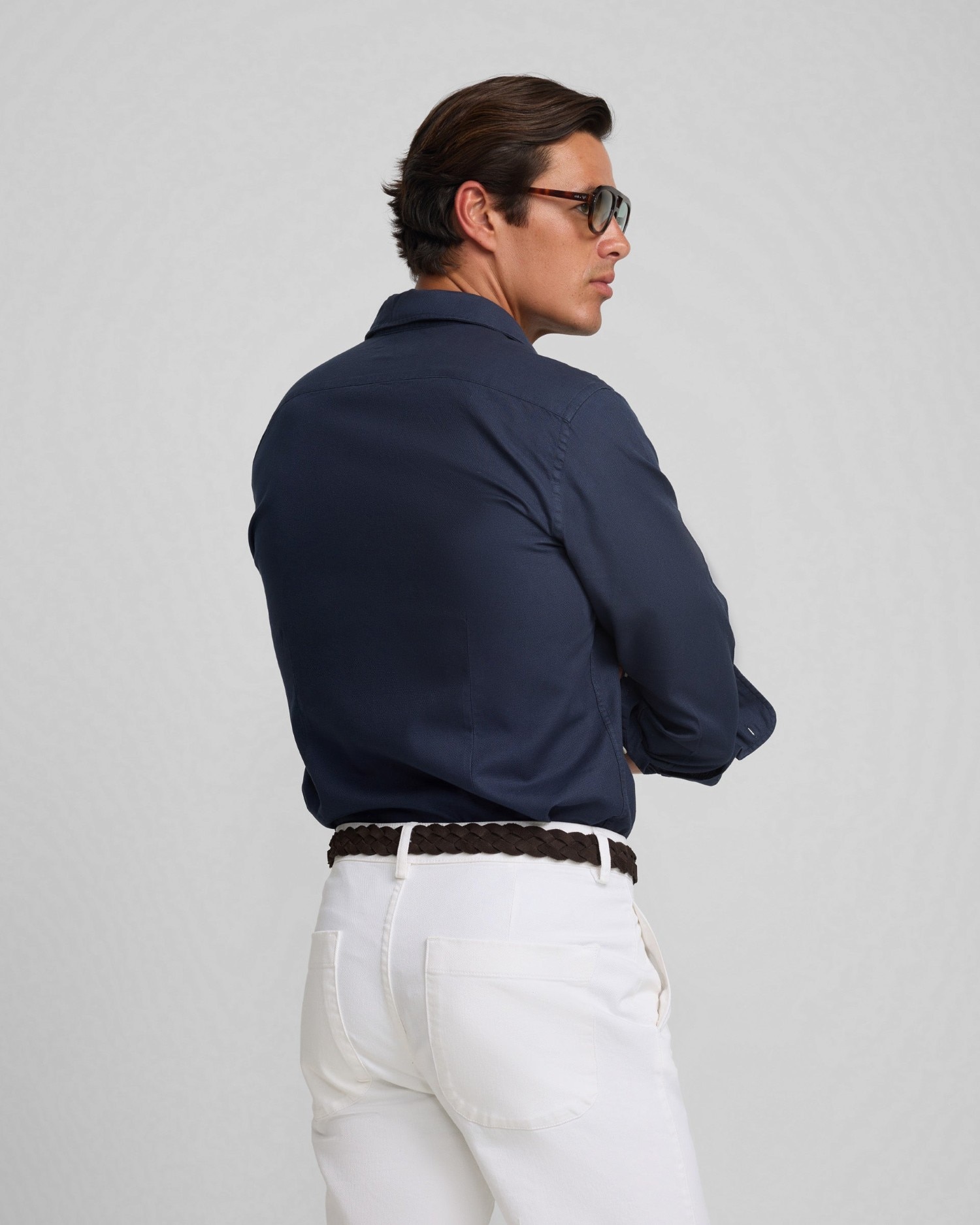 Camisa Sport Cruise com Bolsos Azul-marinho-2
