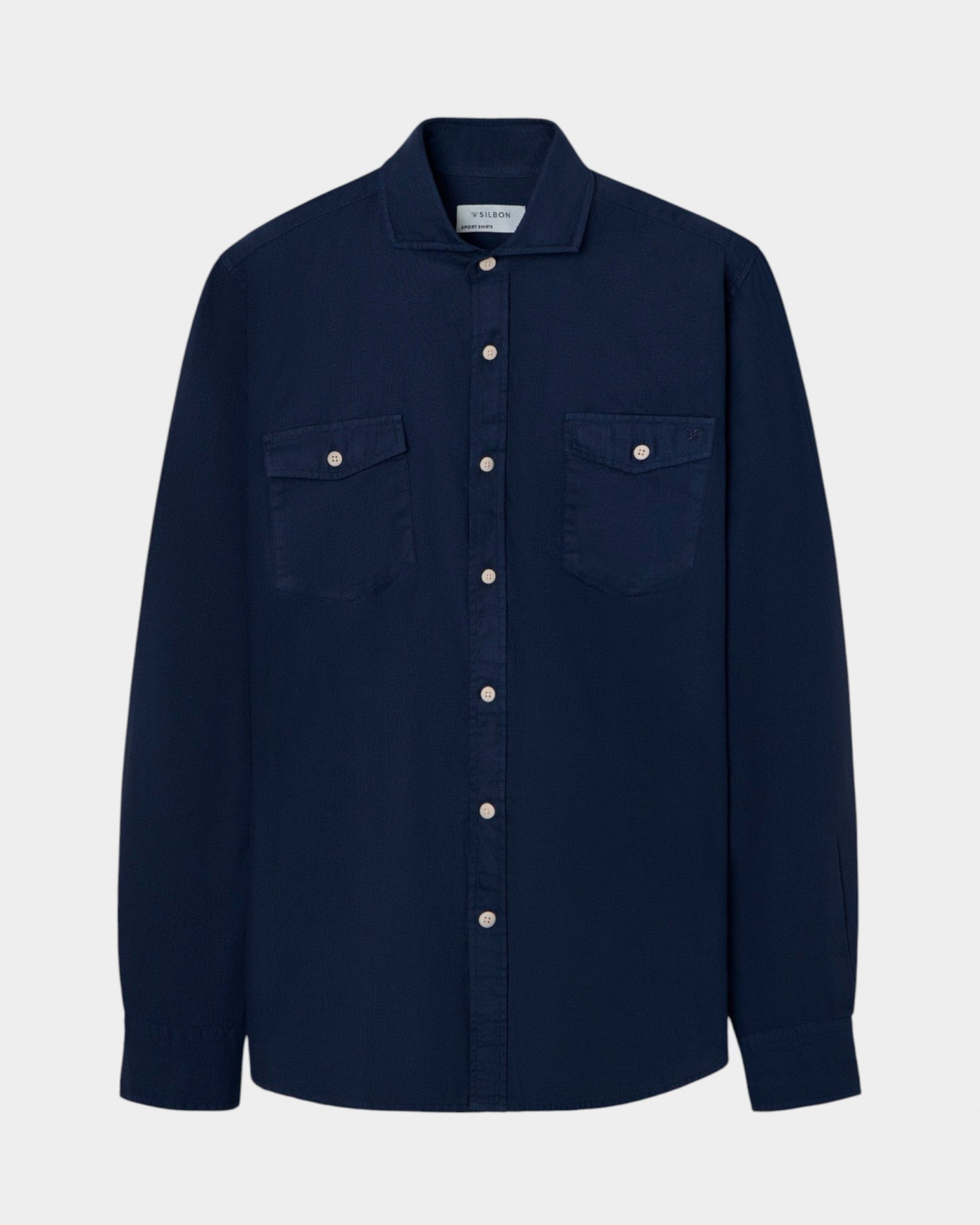 Camisa Sport Cruise com Bolsos Azul-marinho-4