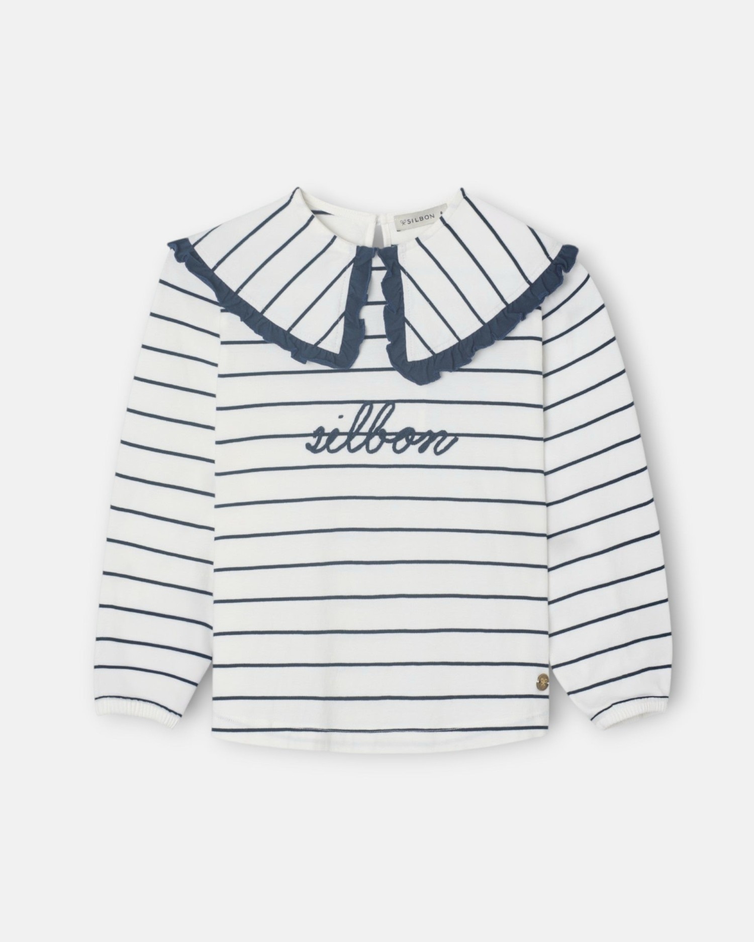 Imagem 0 de T-shirt Infantil com Gola Bobo Às Riscas
