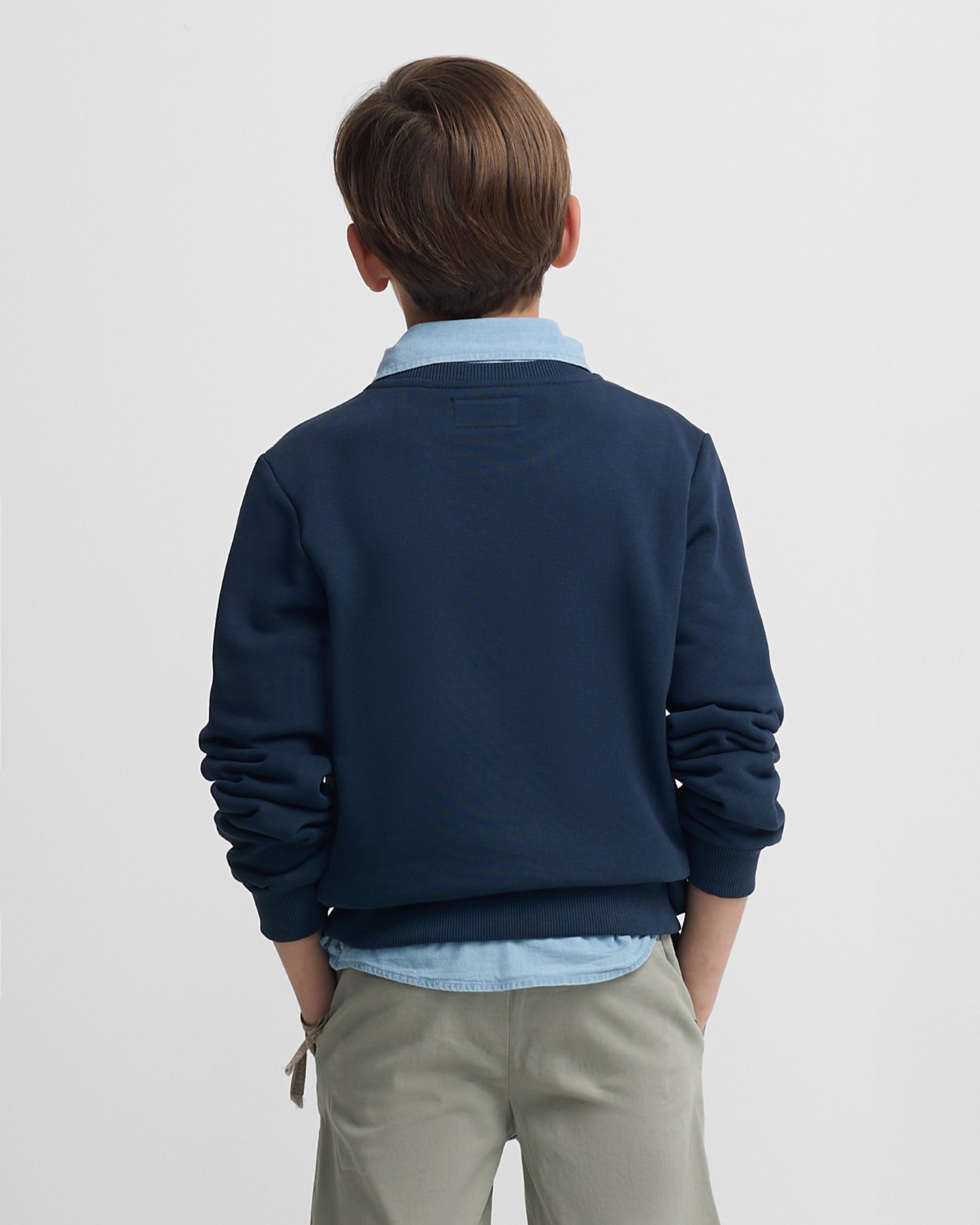 Sweatshirt Infantil Minilogo Felpa Azul-marinho Silbon Azul-marinho-2