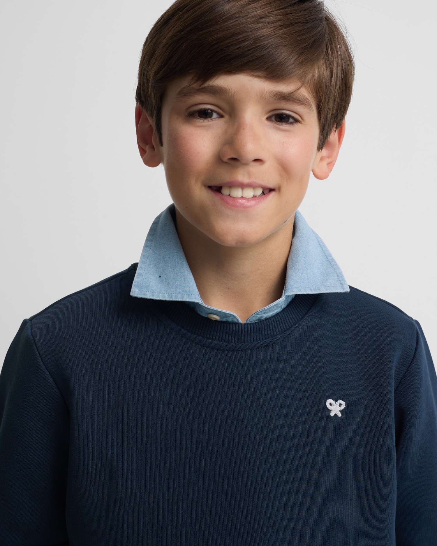 Sweatshirt Infantil Minilogo Felpa Azul-marinho Silbon Azul-marinho-3