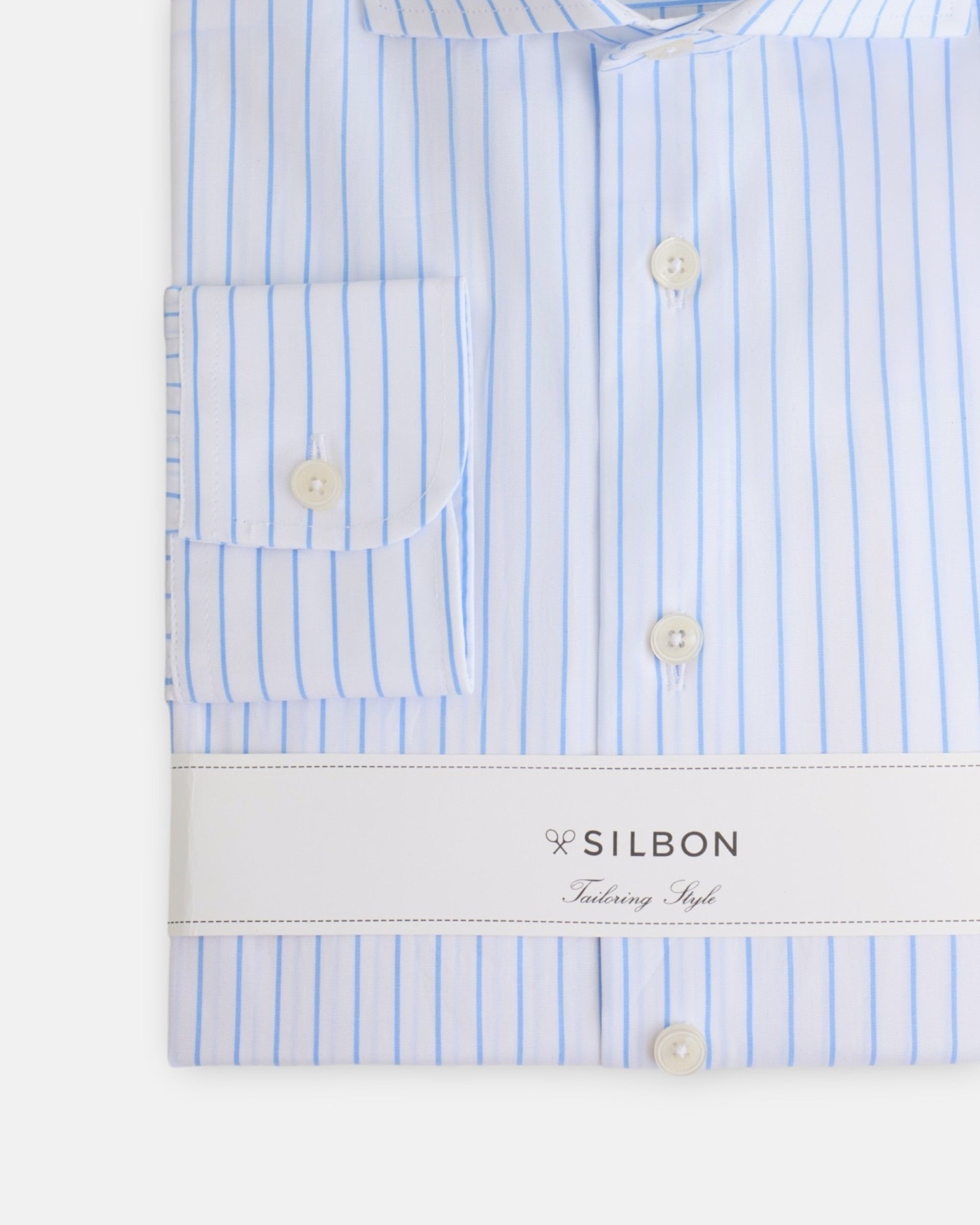 Camisa Formal Às Riscas Médias Branco-2