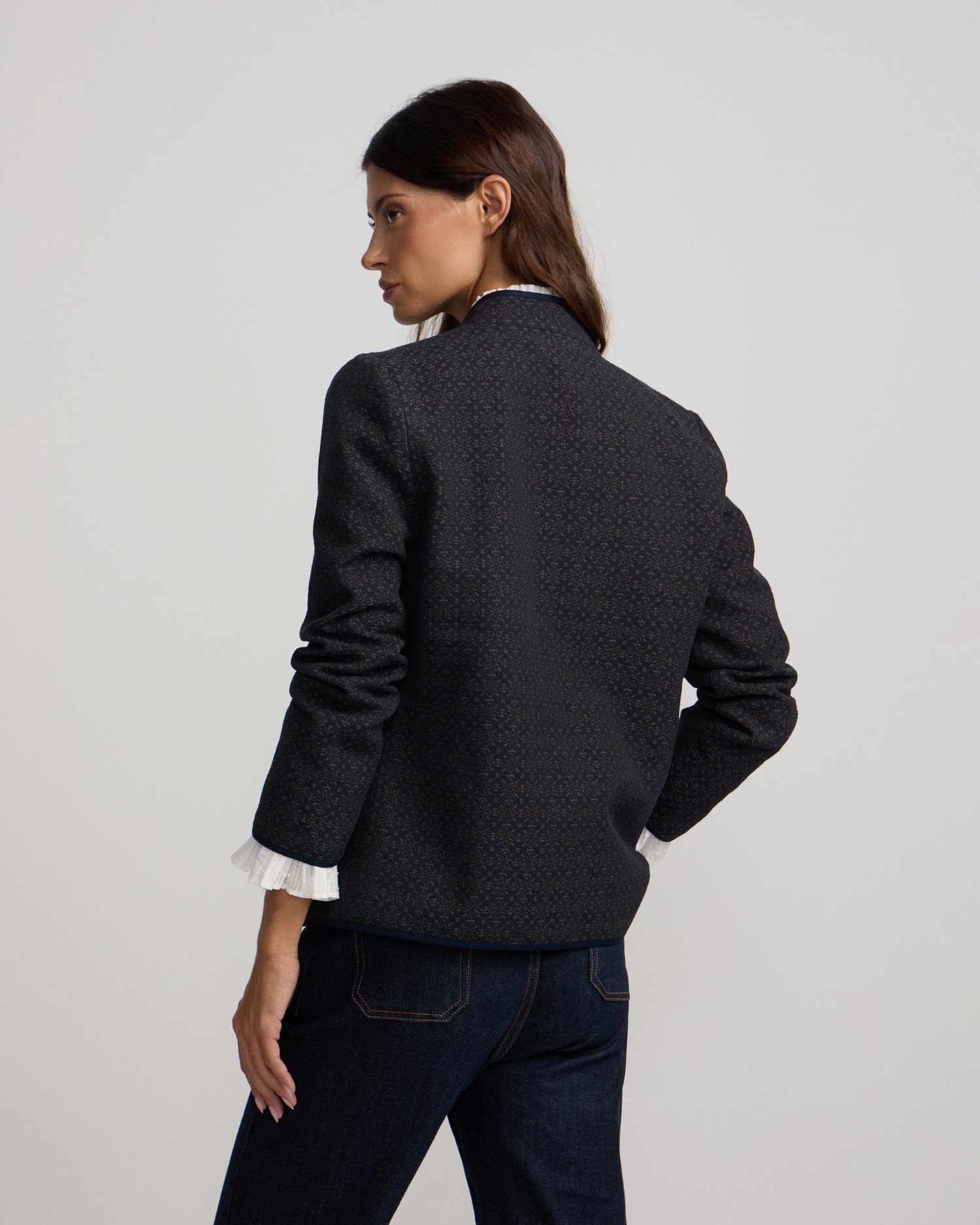 Casaco Jacquard Azul-marinho Azul-marinho-2