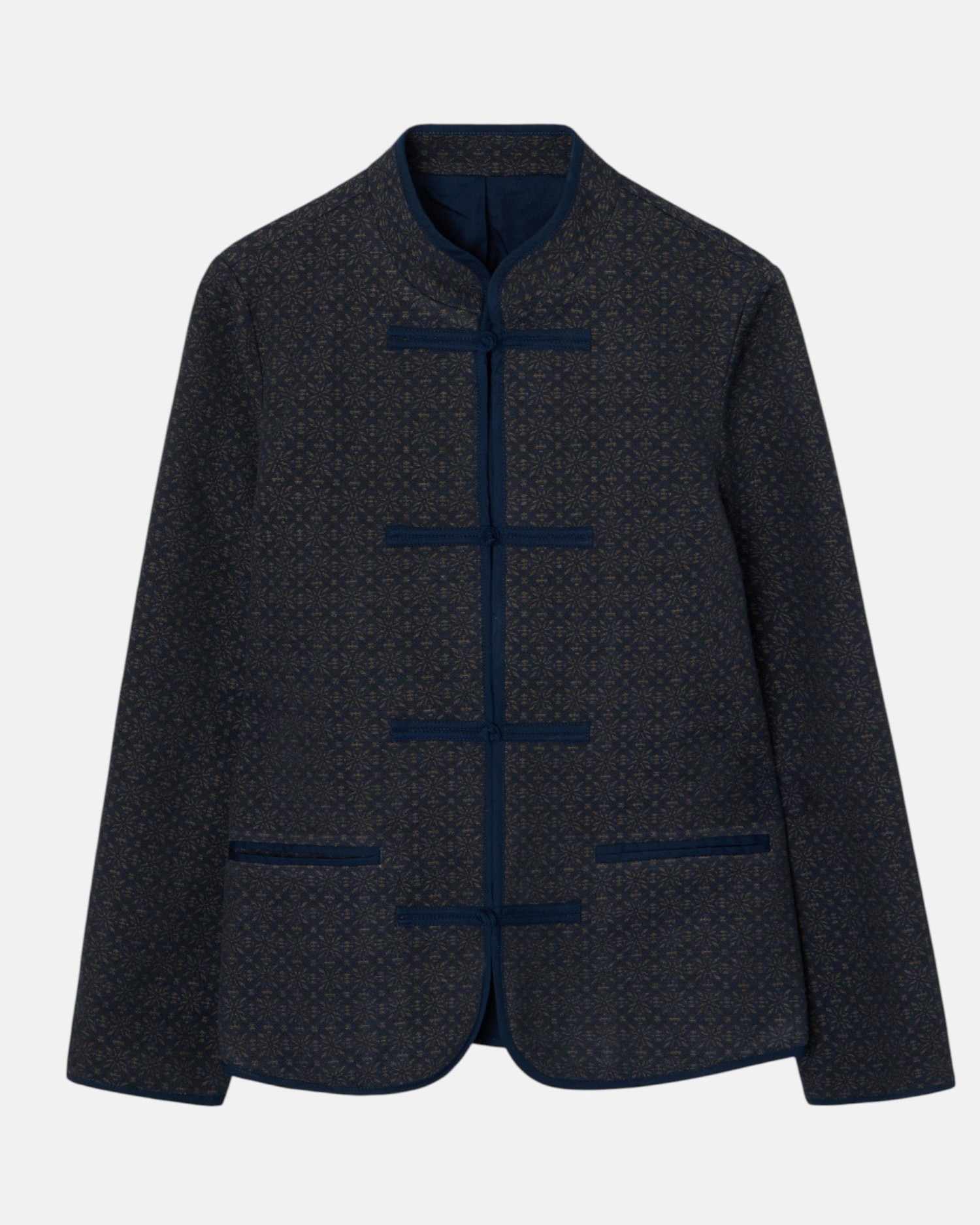 Casaco Jacquard Azul-marinho Azul-marinho-4