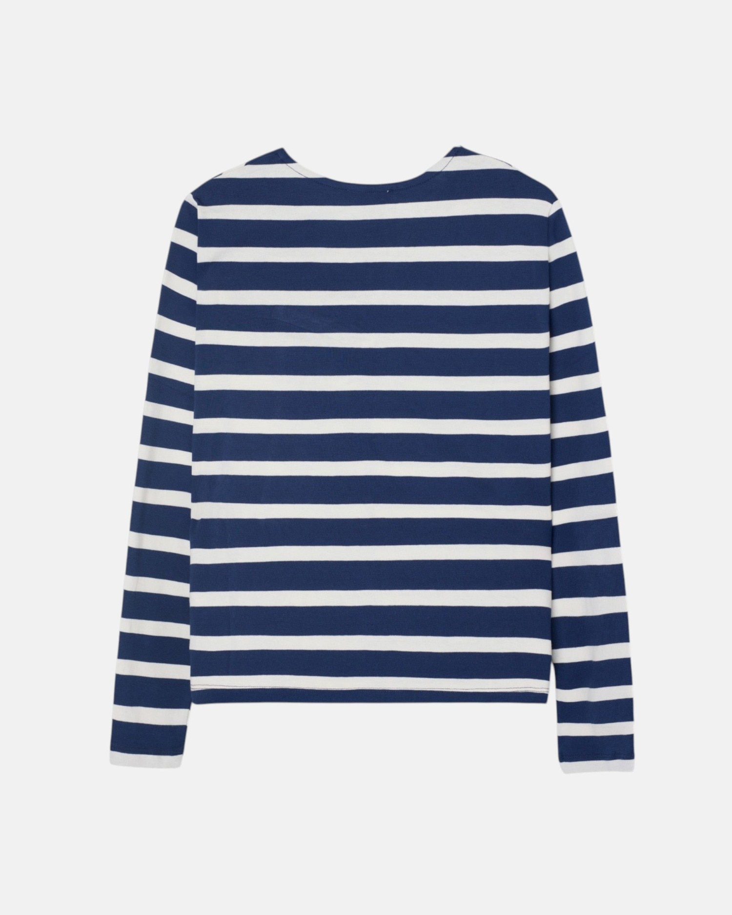 T-shirt Woman com Laçada Às Riscas em Azul-marinho Azul-marinho-2