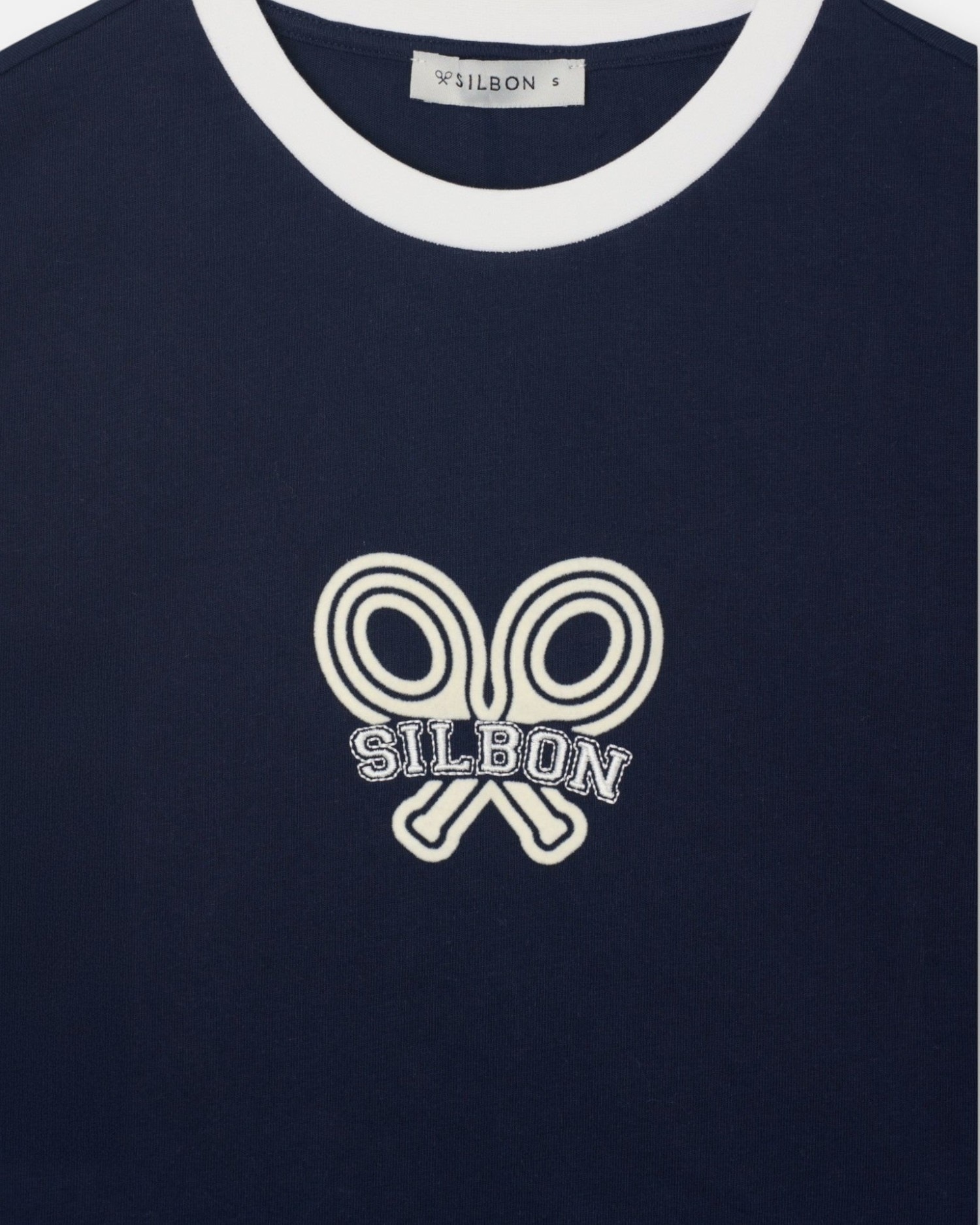 T-shirt Silbon Raquete Contraste Azul Azul-3