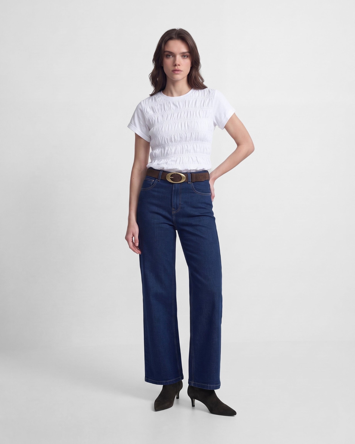 Imagem 0 de Calças À Boca de Sino Denim Azul