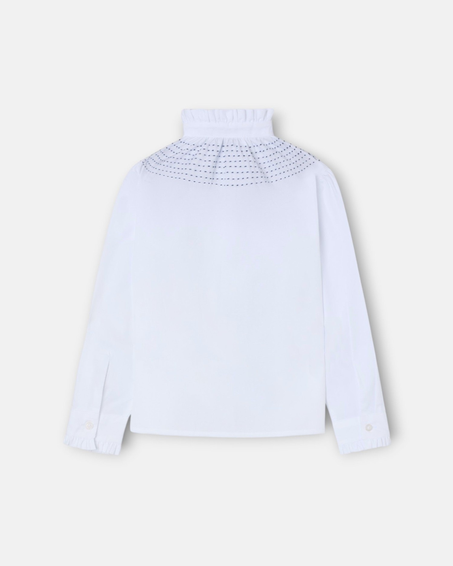 Camisa Infantil com Franzidos Branco-4