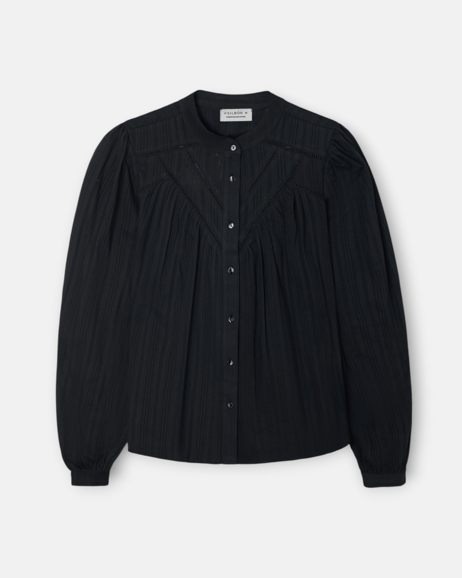 Blusa Romântica em Preto Preto-4