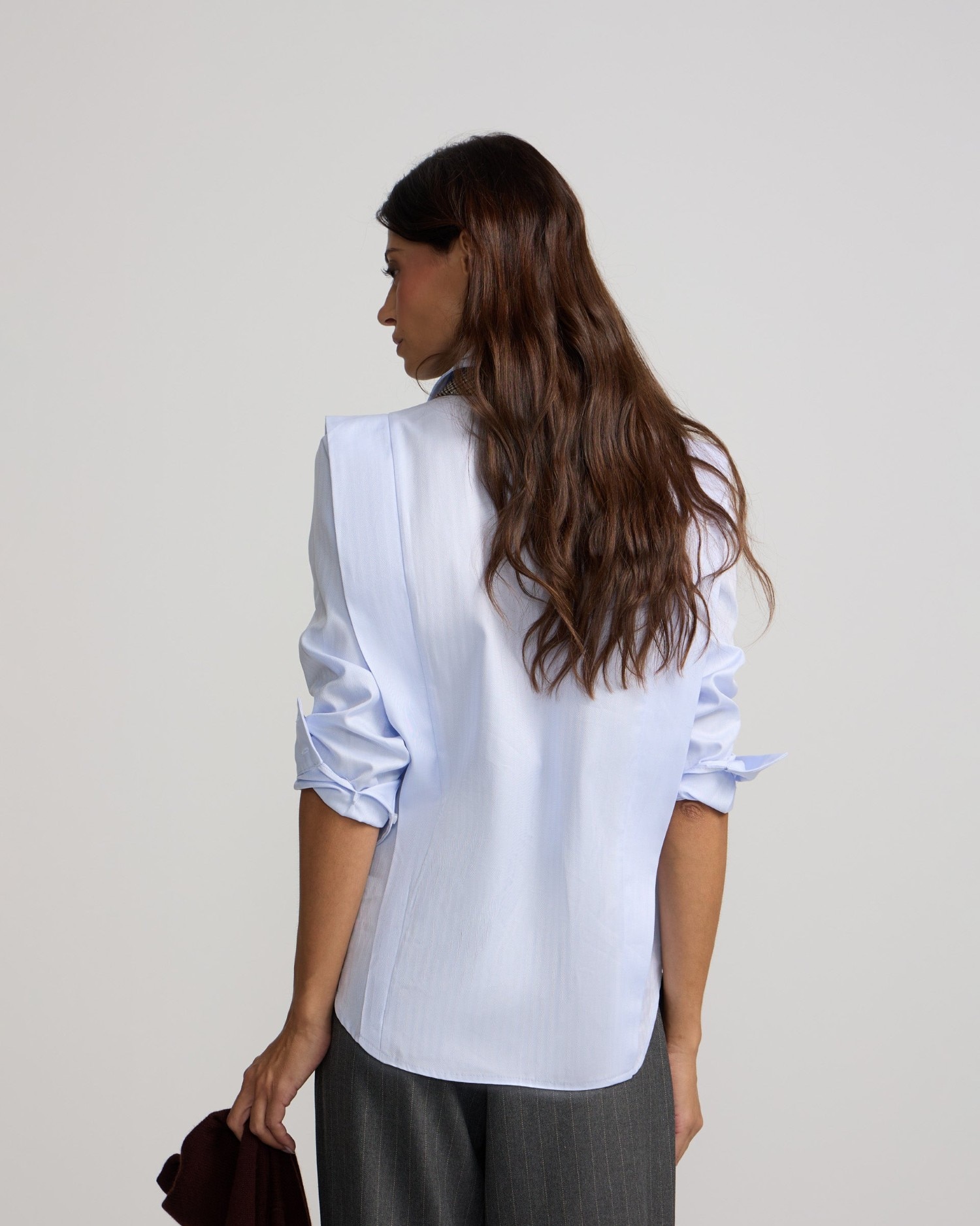 Camisa Estruturada Espiga Azul-2