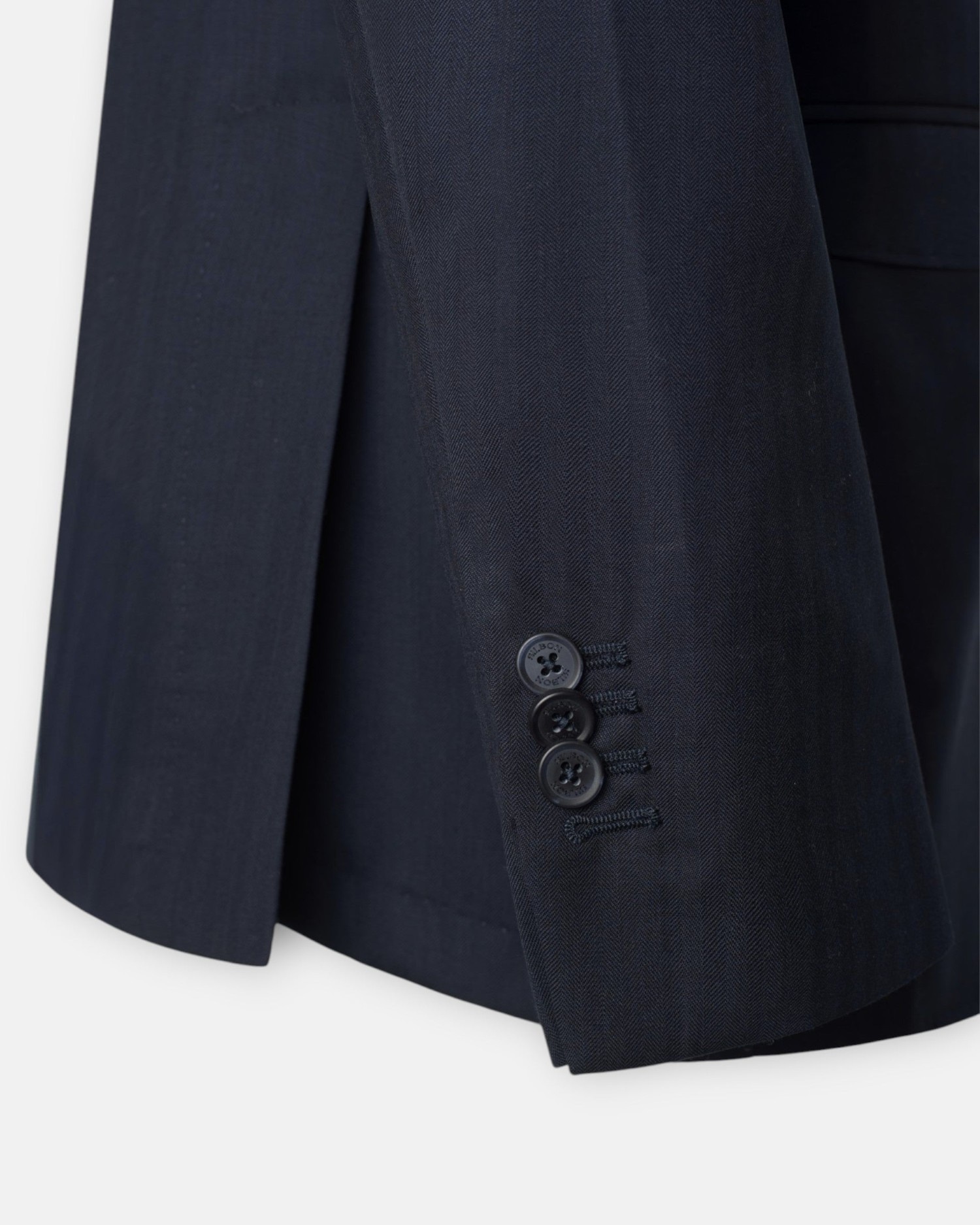 Blazer de Fato Herringbone Azul-marinho-4